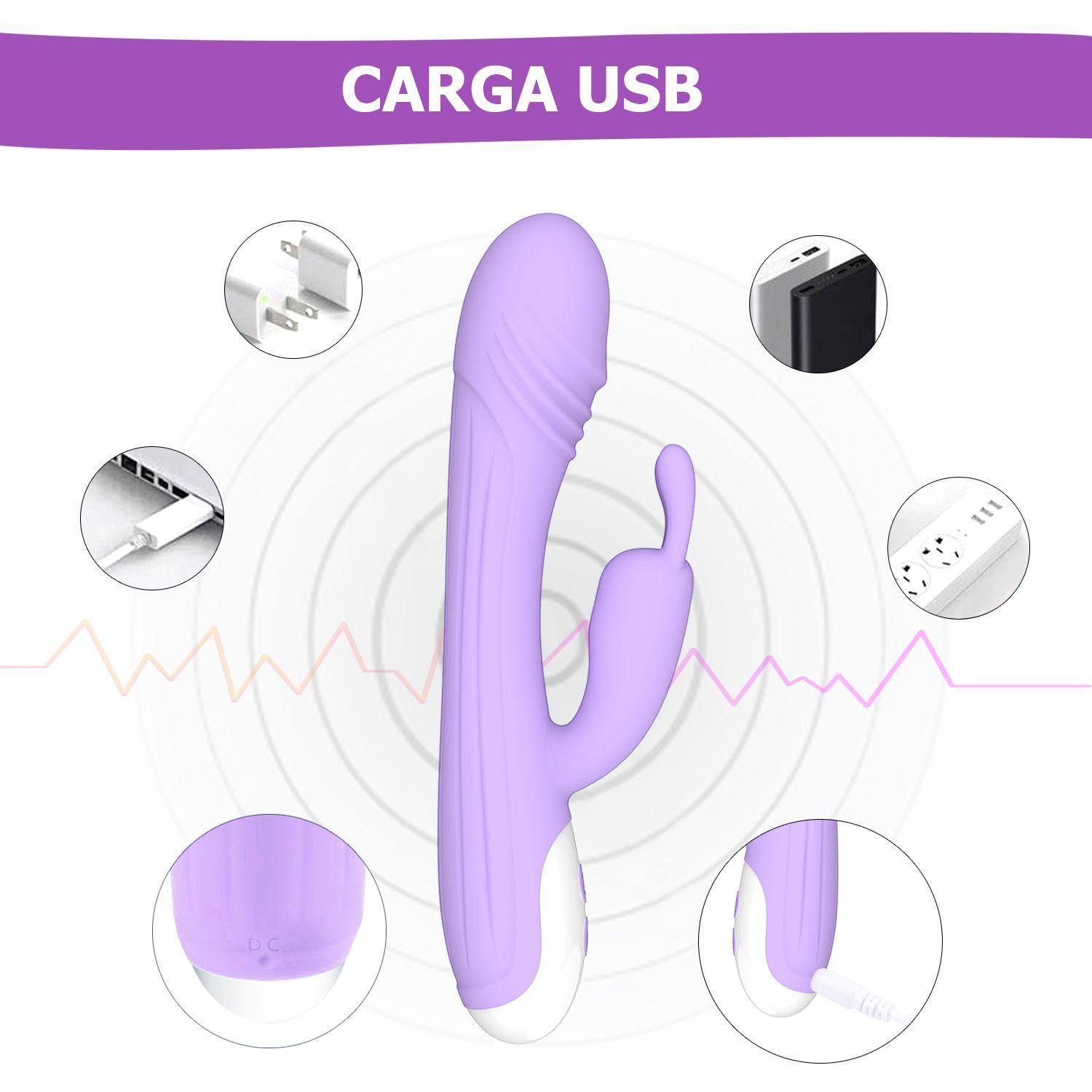 Vibrador Doble Con Estimulación De Clítoris-3