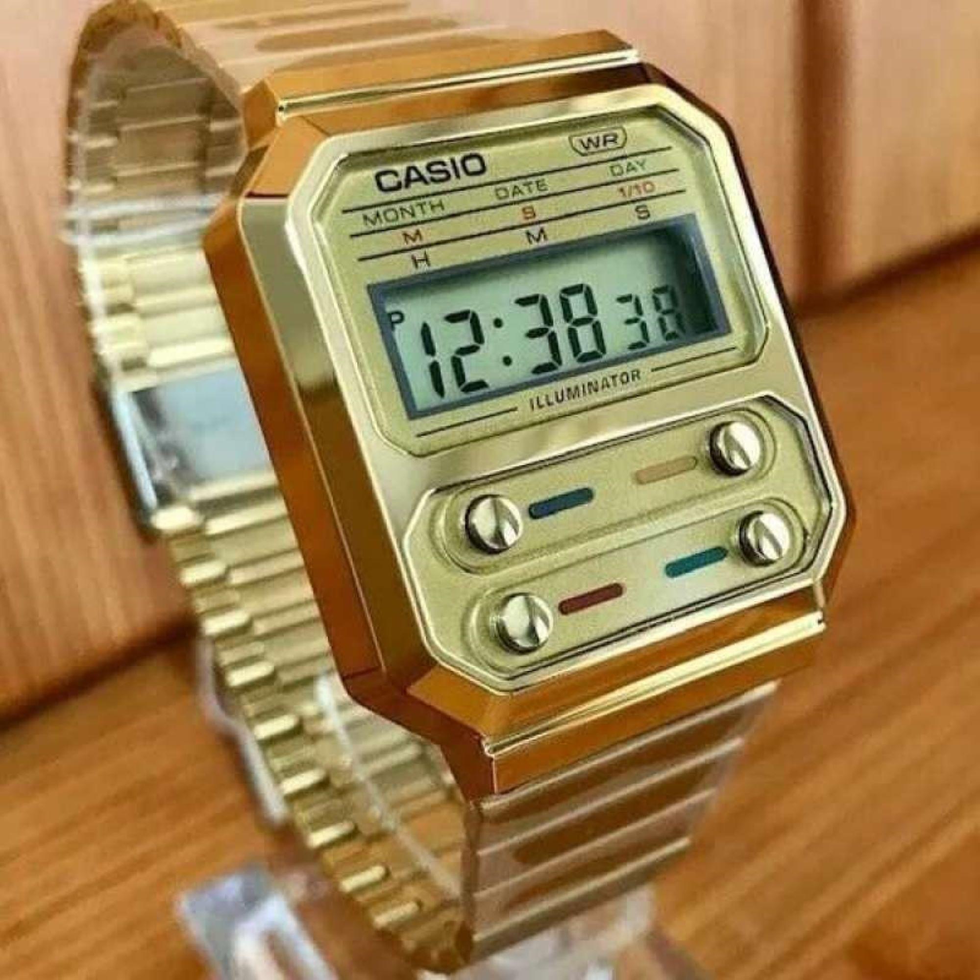 Reloj A-100weg-9a Vintage Digital Metal CASIO-4