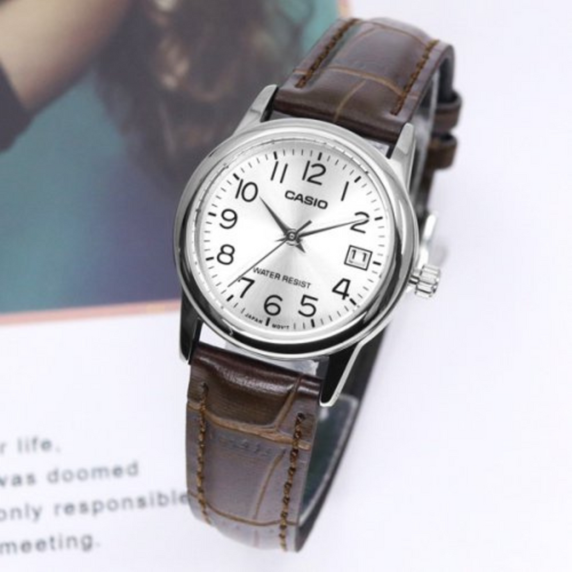 Reloj Ltp-V002l-7b2 Mujer Analogo Cuero CASIO-4