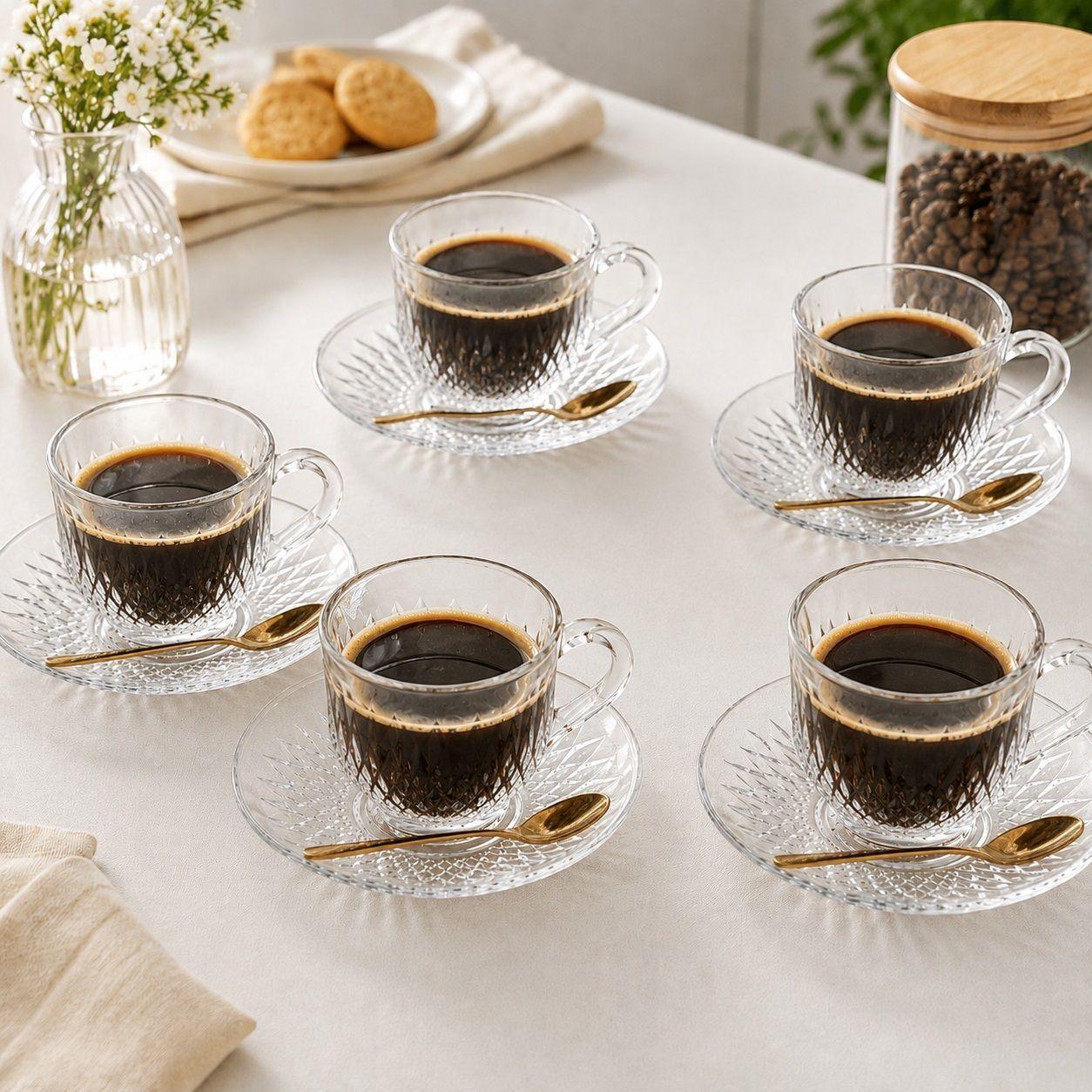Juego de Tazas de Café Clear -1