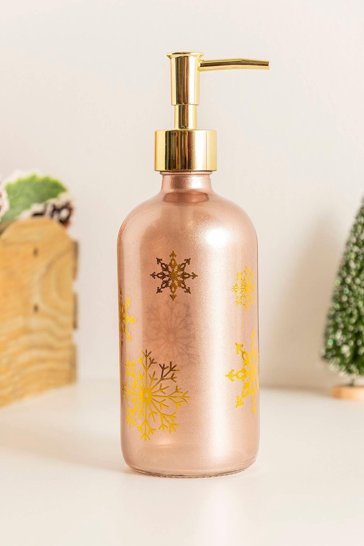 Dispensador de Jabón Liquido Vidrio Copo de Nieve-1