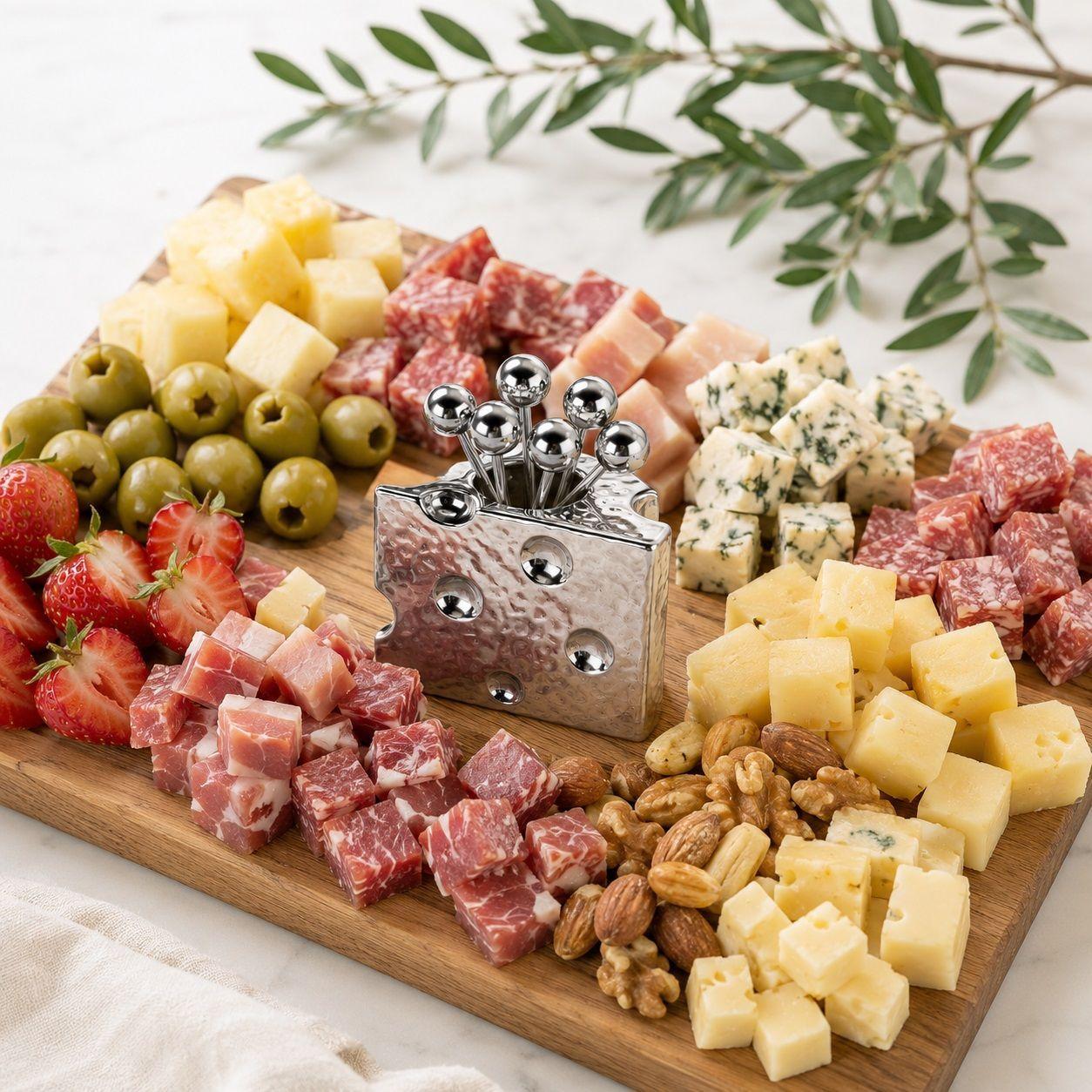 Set de Pinchos para Queso Plateado-0
