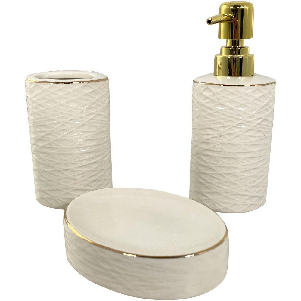 Juego Baño White Golden 3 Piezas-0
