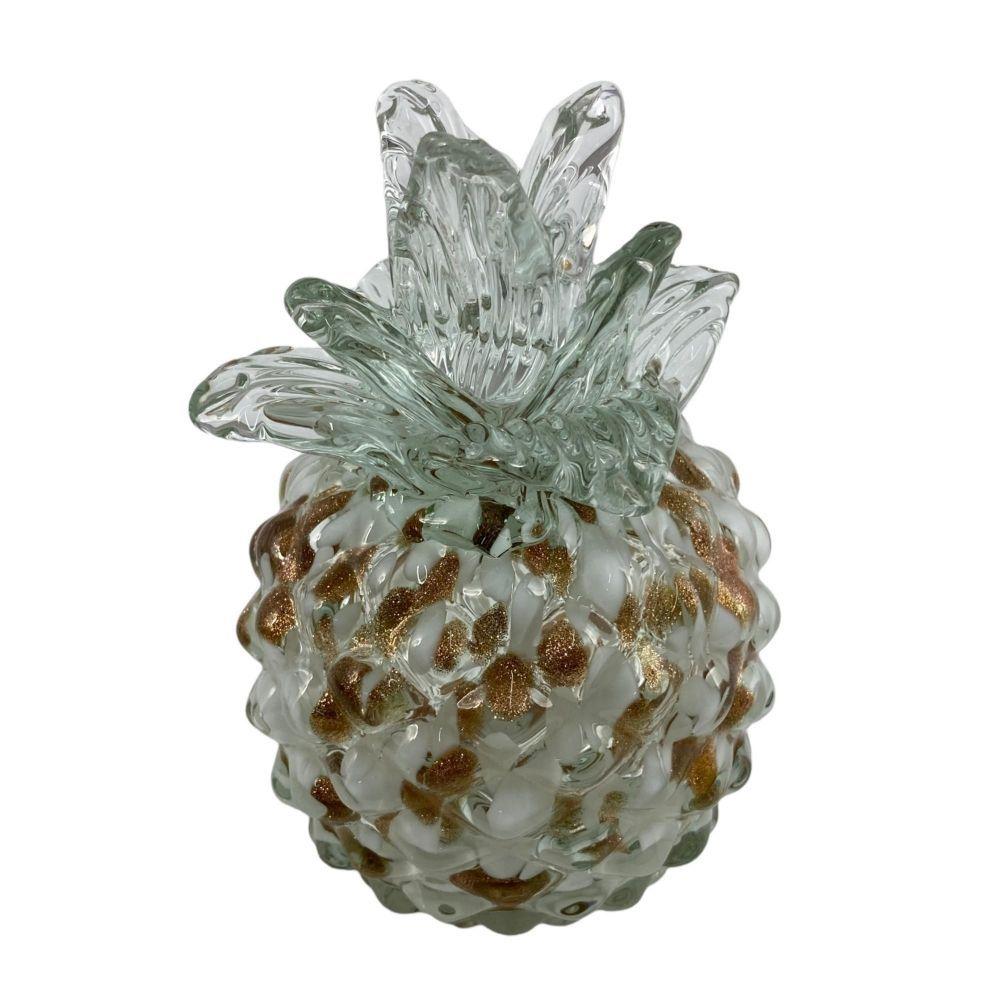Figura Decorativa Vidrio Piña-1