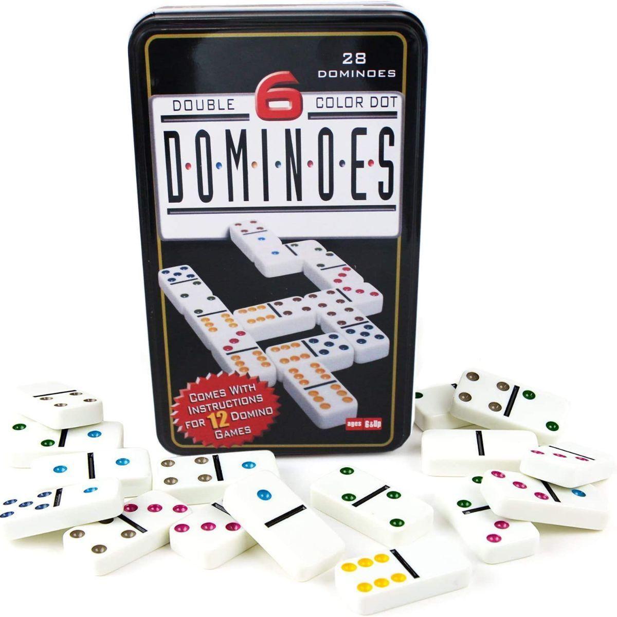 Juego Dominó 28 Piezas Caja Metálica-0