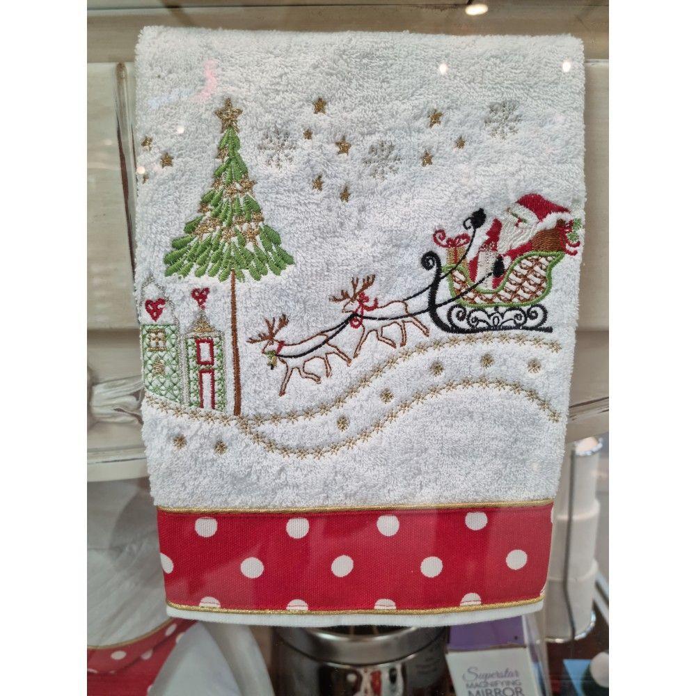 Toalla Facial de Navidad Modelo Trineo Santa-1