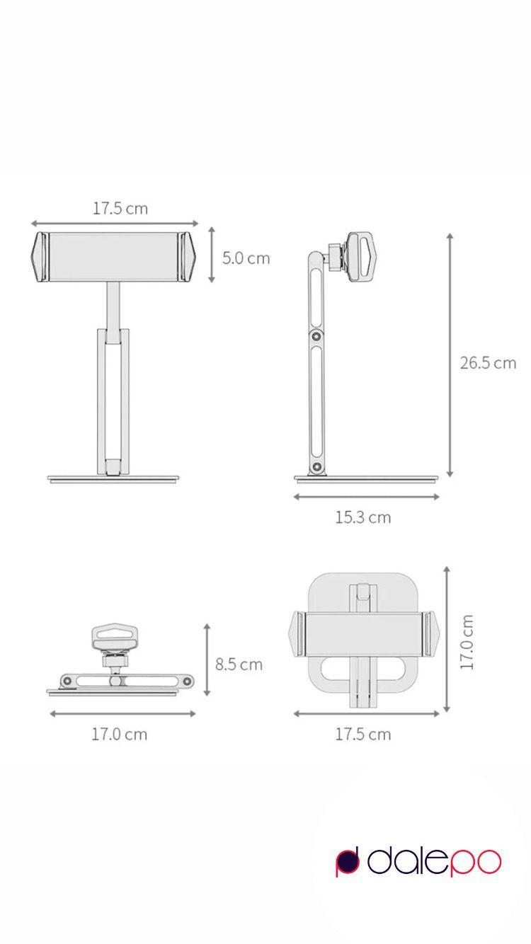 Soporte Para Tablet De Metal Modelo 3 Ejes Ergonómico-3