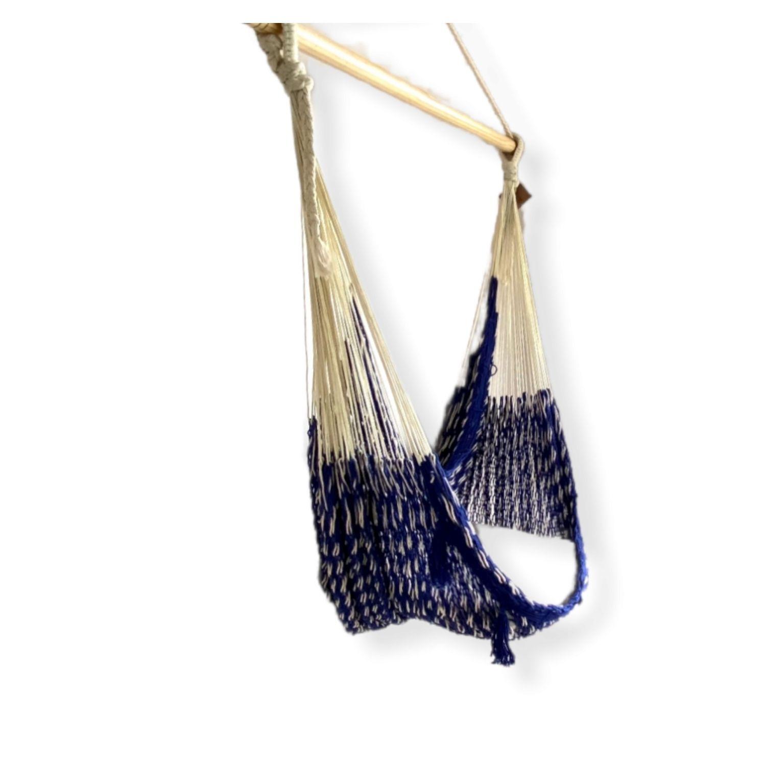 Silla Colgante Mestizo Azul - HAND MADE 150 kg-1