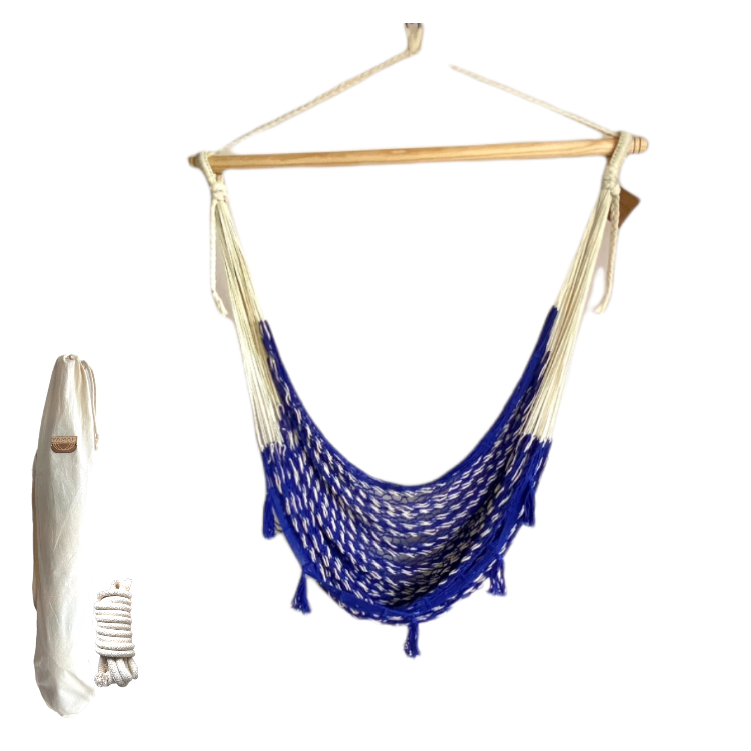 Silla Colgante Mestizo Azul - HAND MADE 150 kg-0