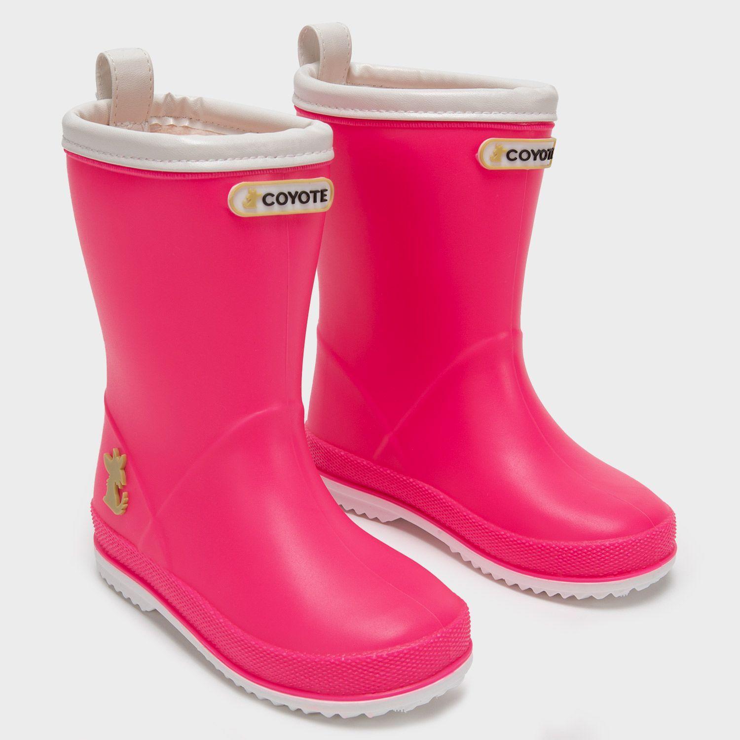 Bota de agua fucsia ribete blanco-1