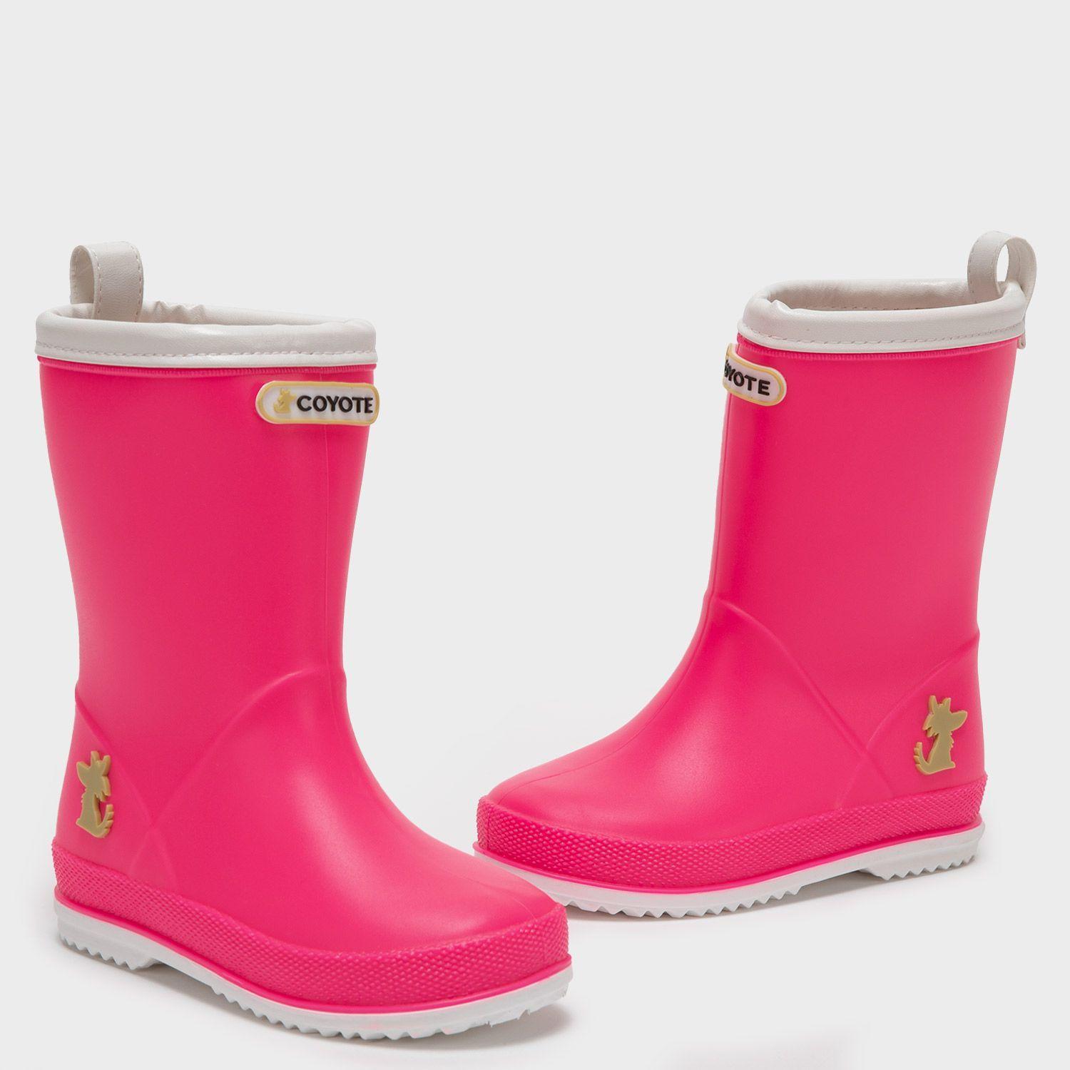 Bota de agua fucsia ribete blanco-2