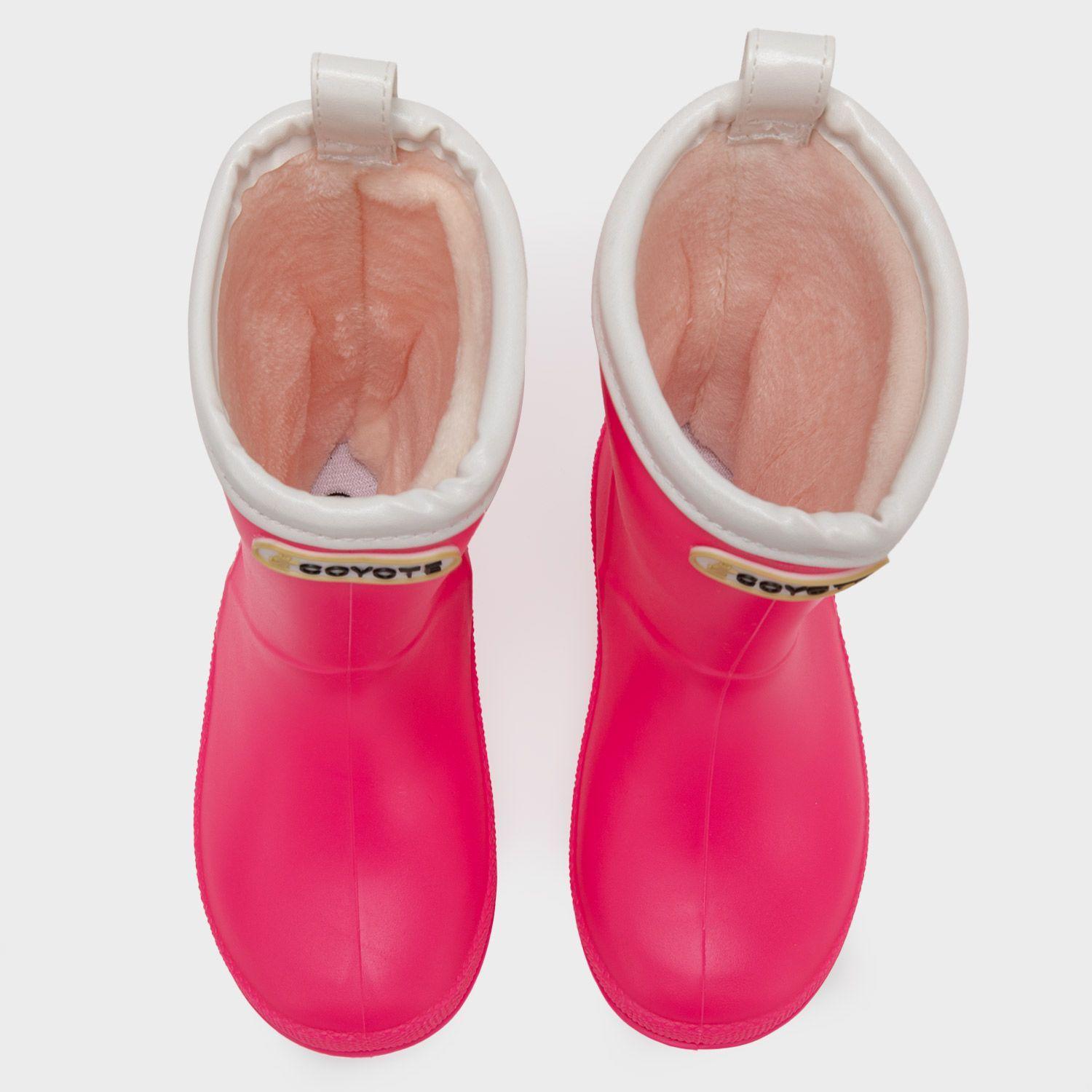 Bota de agua fucsia ribete blanco-7