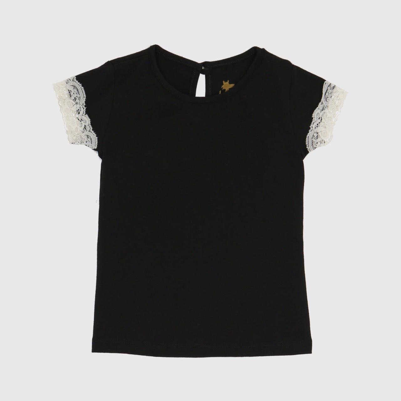 POLERA NEGRA ENCAJE ALGODÓN PERUANO-0