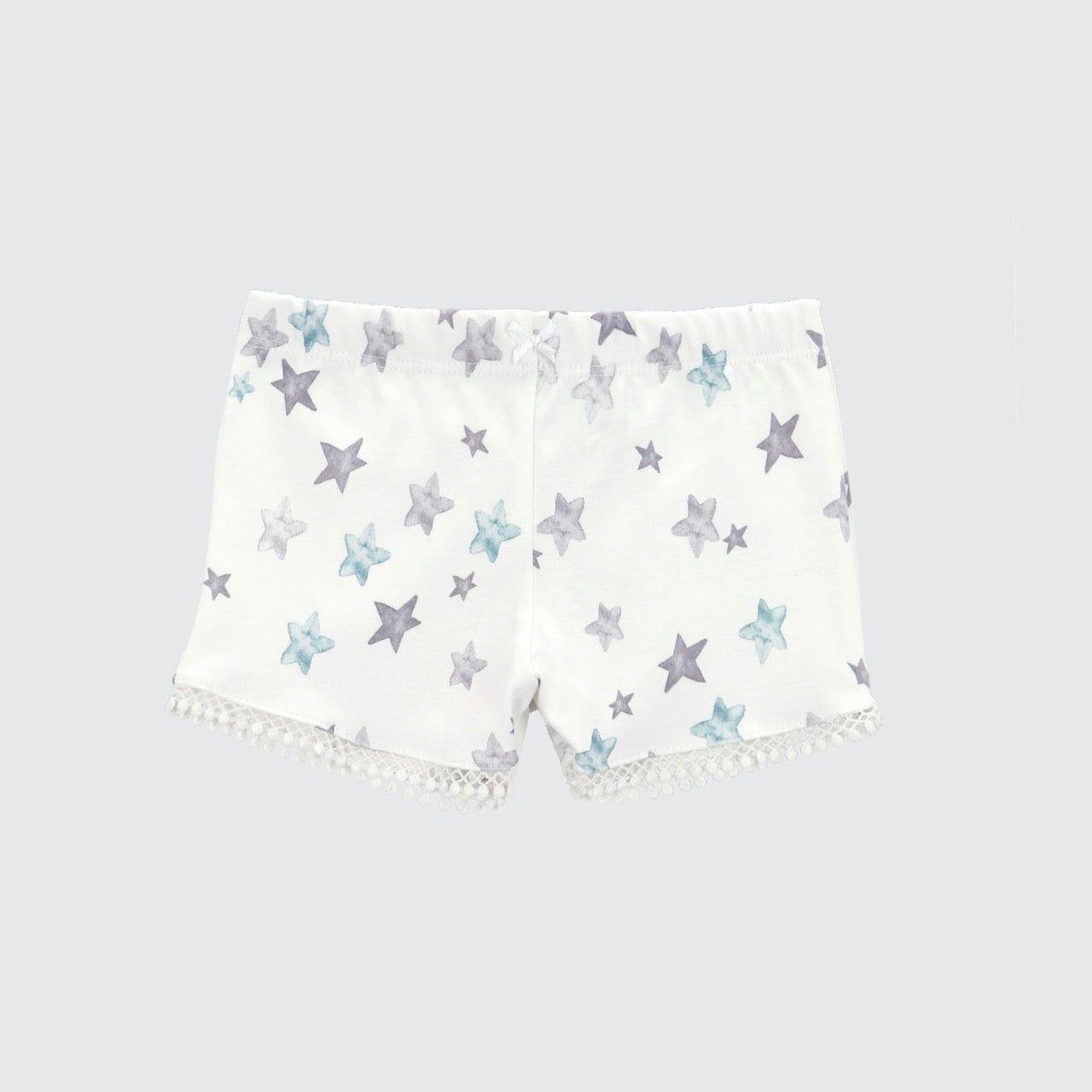 SHORT BLANCO ESTRELLAS ALGODÓN PERUANO-0