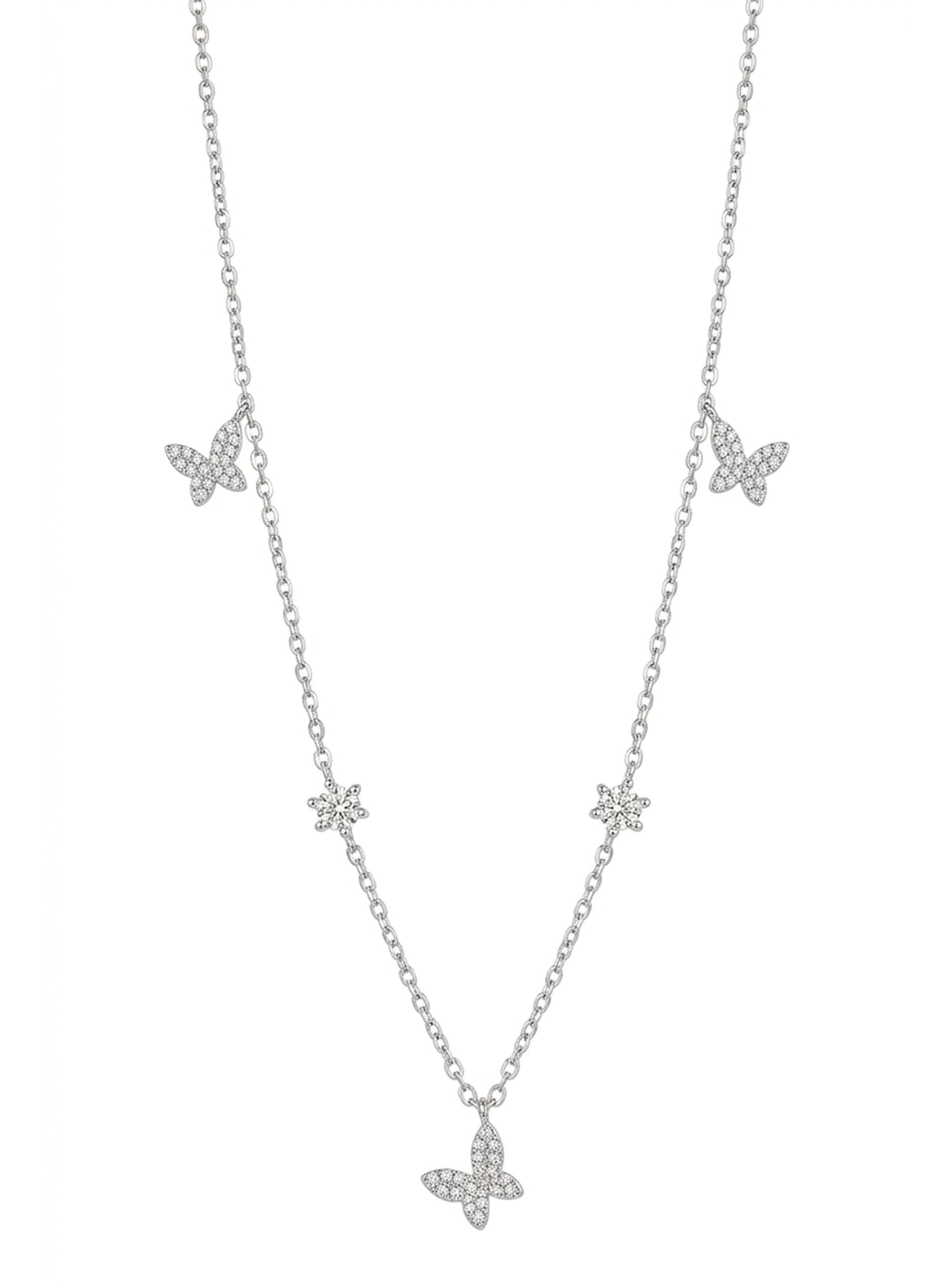 Collar Mariposas colgantes Plata 925-2