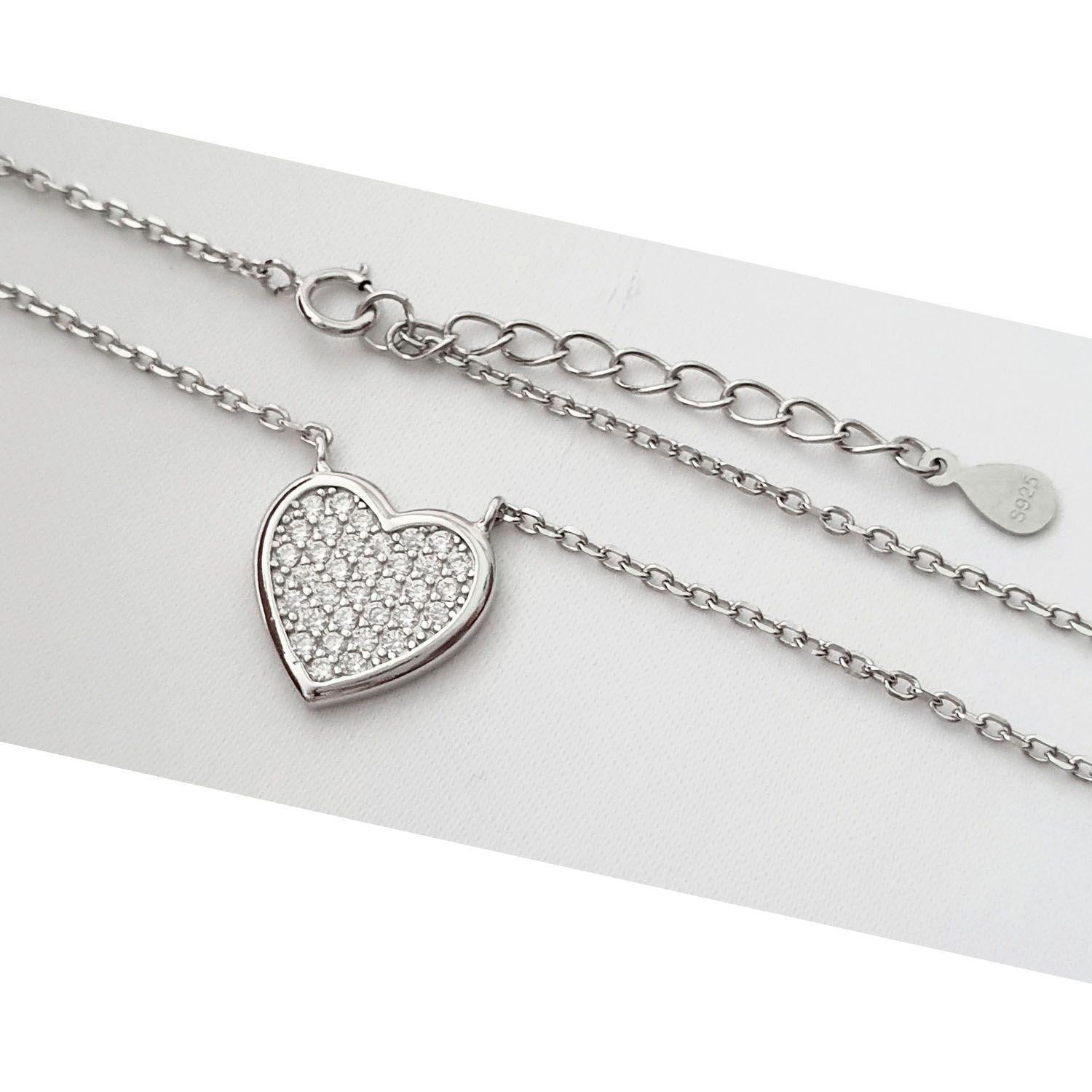 Collar de plata Corazon Fino-2