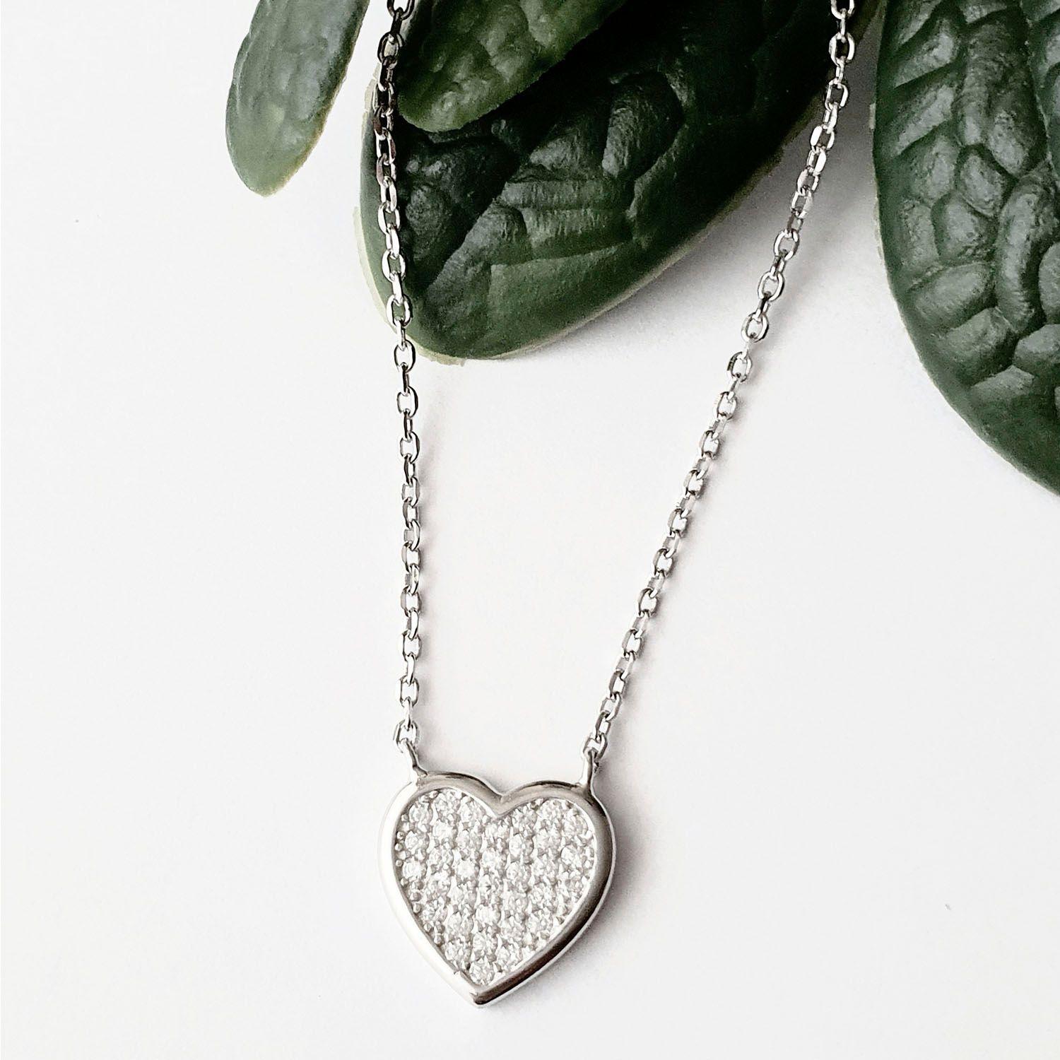 Collar de plata Corazon Fino-3