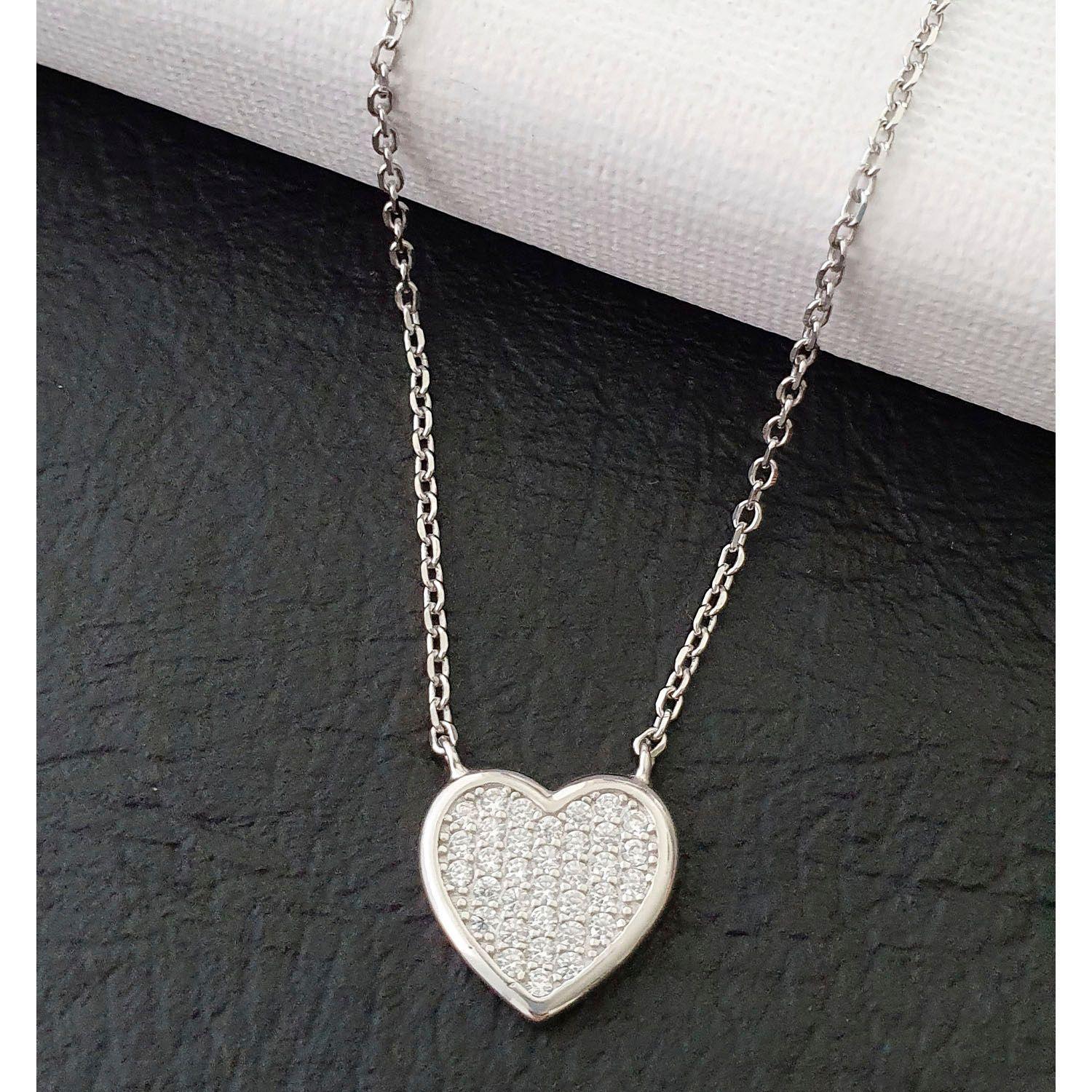 Collar de plata Corazon Fino-4