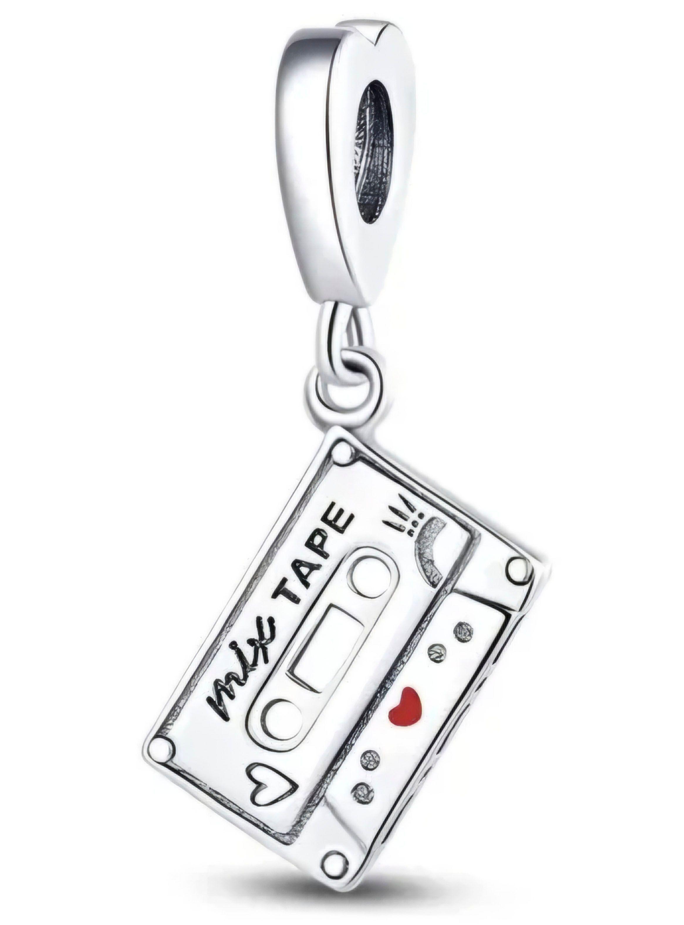 Dije Charm Colgante Cassette Plata 925-0