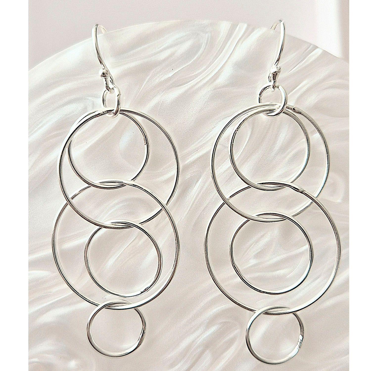 Aro Largo plata 925 Circulares-2