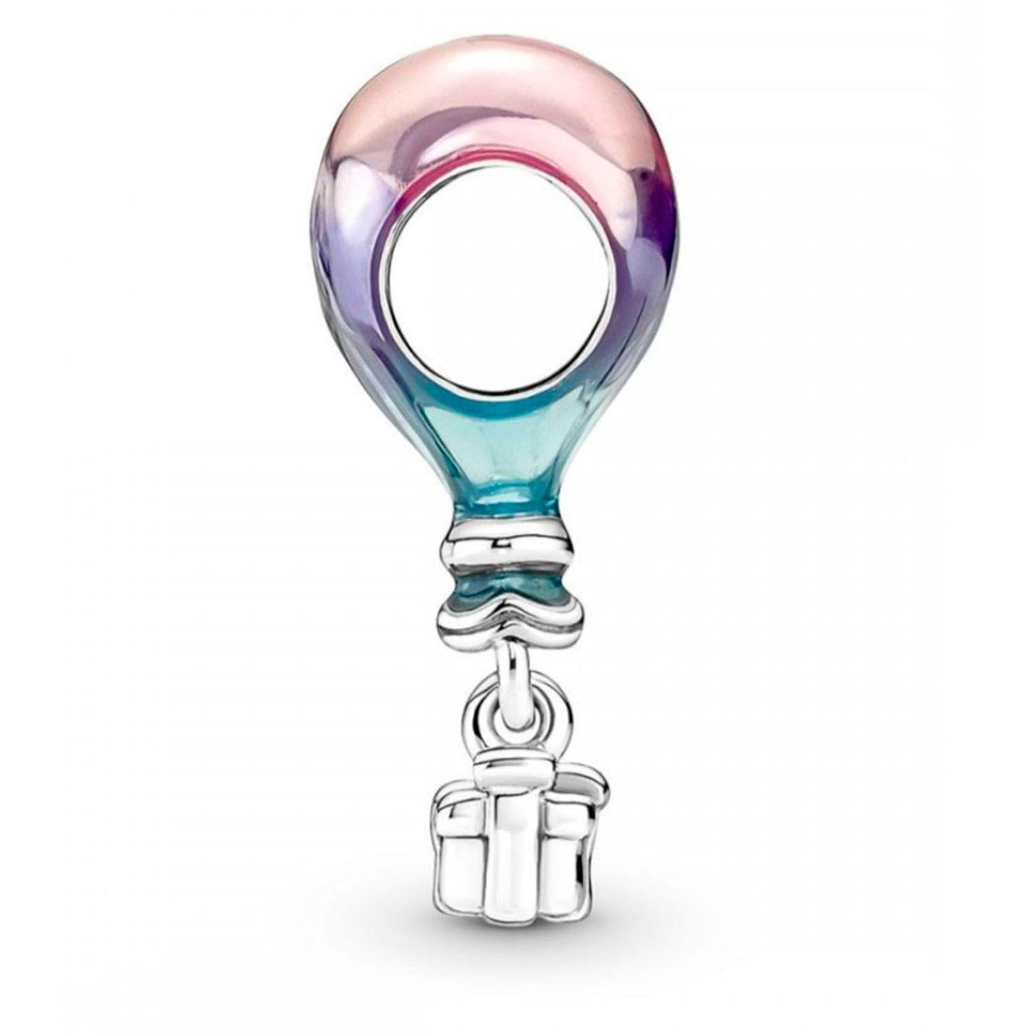 Dije Colgante Globo aerost tico mensaje Feliz Cumplea os con Plata 925-1
