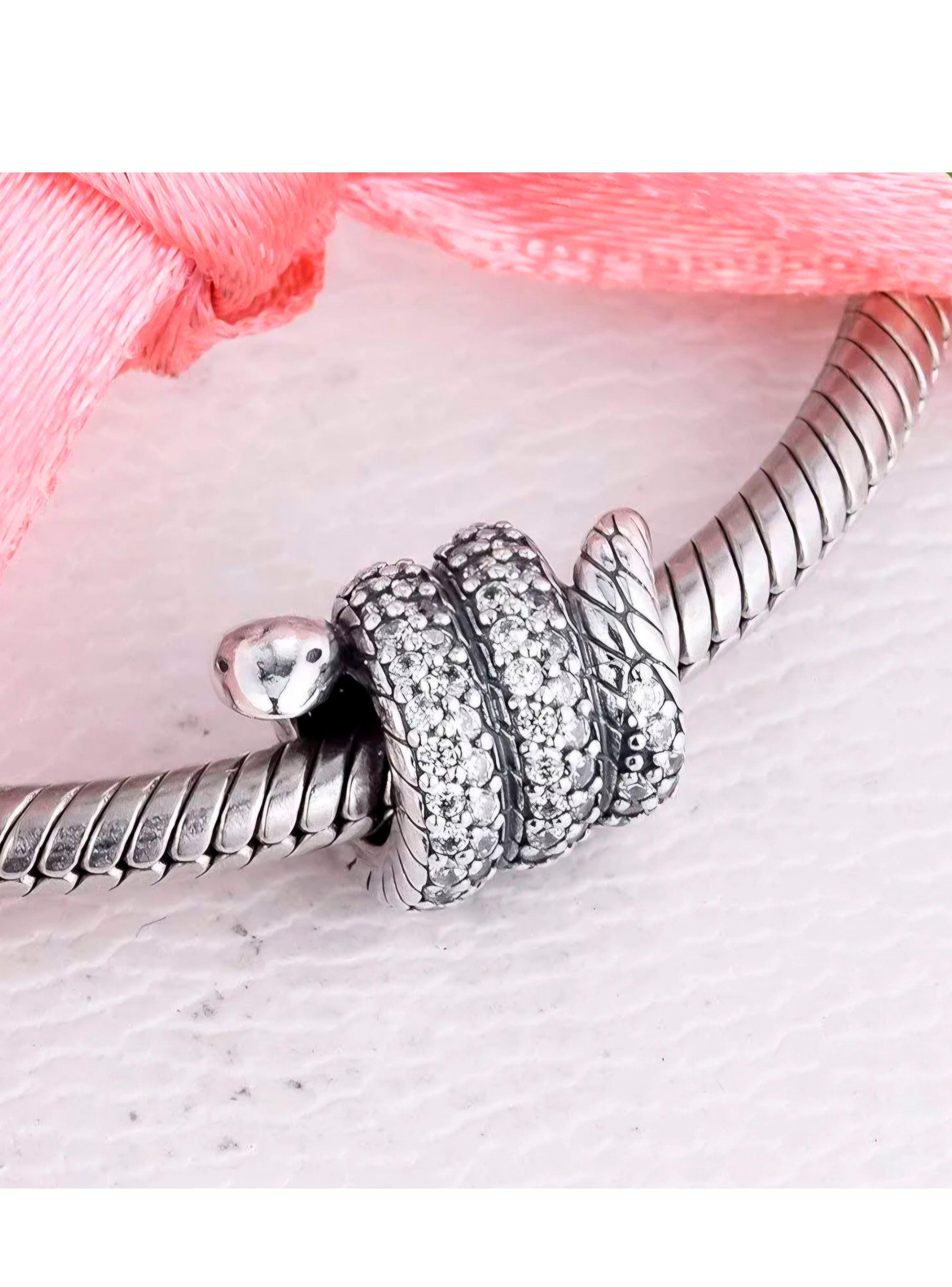 Dije Colgante Serpiente Circonia Plata 925-2