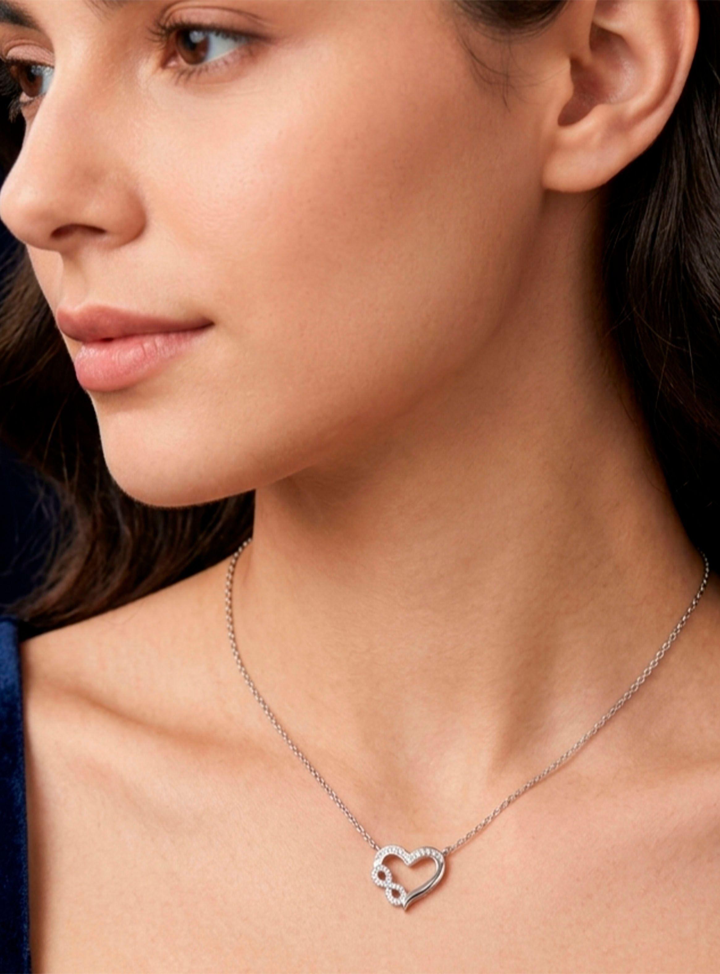 Collar Coraz n con Infinito microcircones Plata 925-2