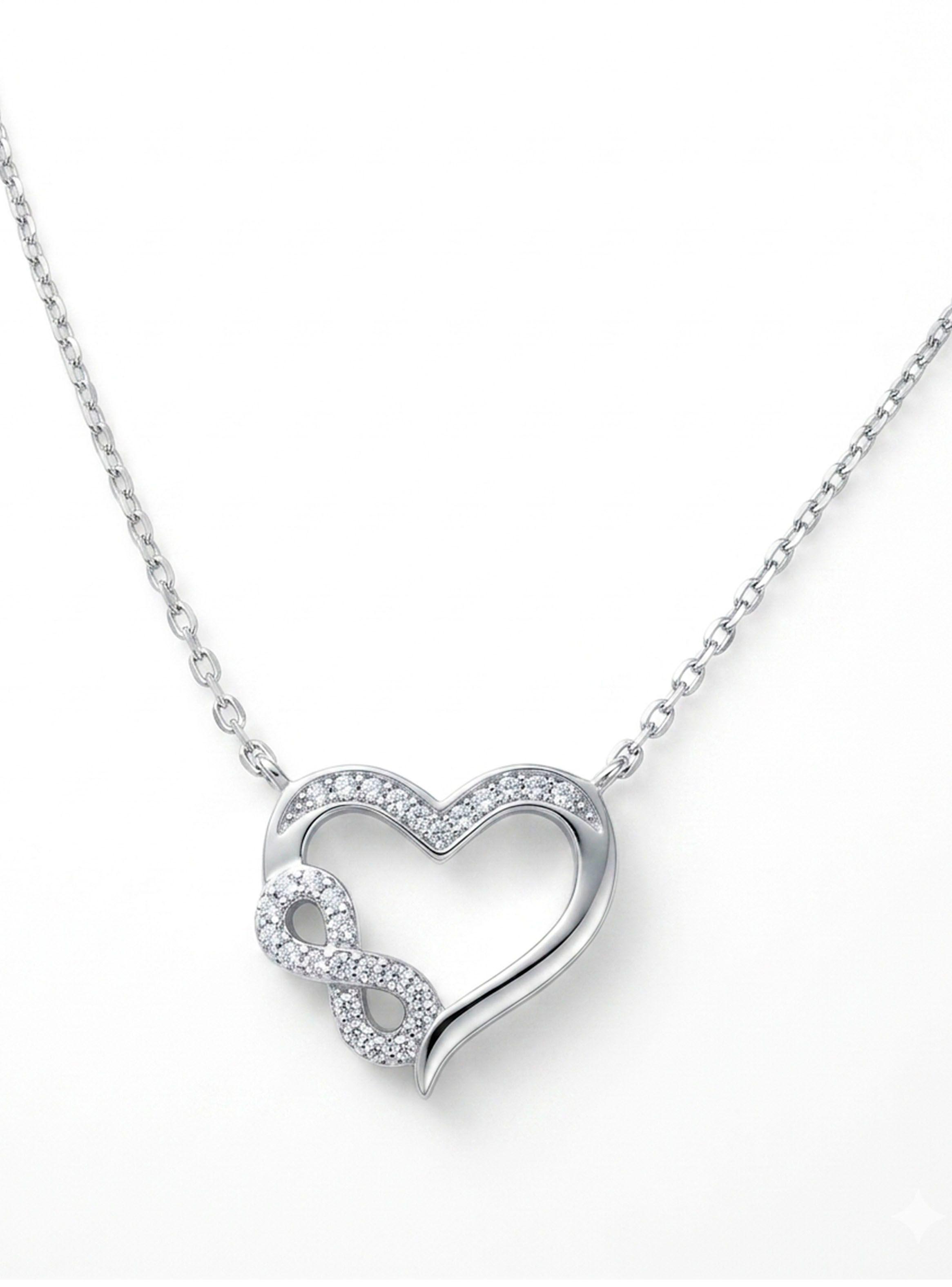 Collar Coraz n con Infinito microcircones Plata 925-3