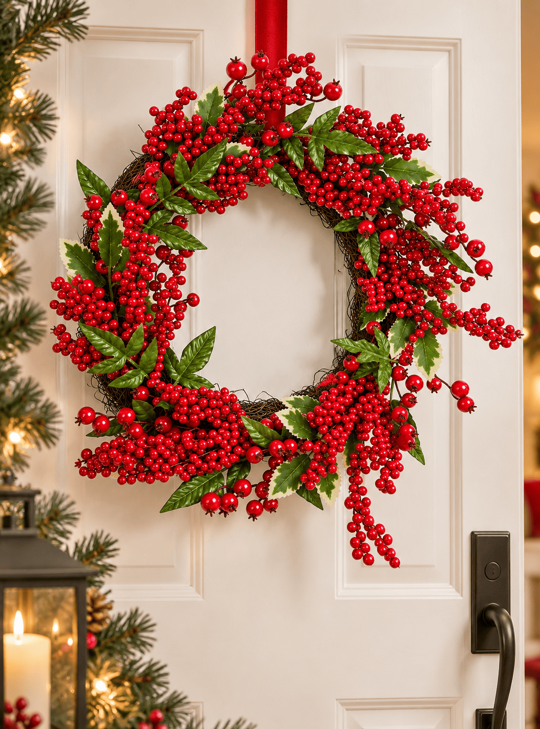 Corona Navidad Berries 40 CM-2
