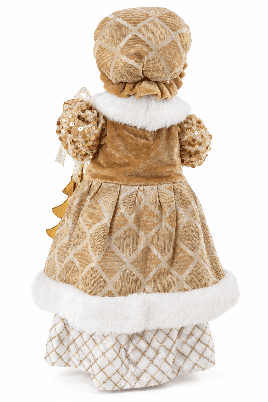 Adorno Navidad Sra Claus Dorado 45 CM-1
