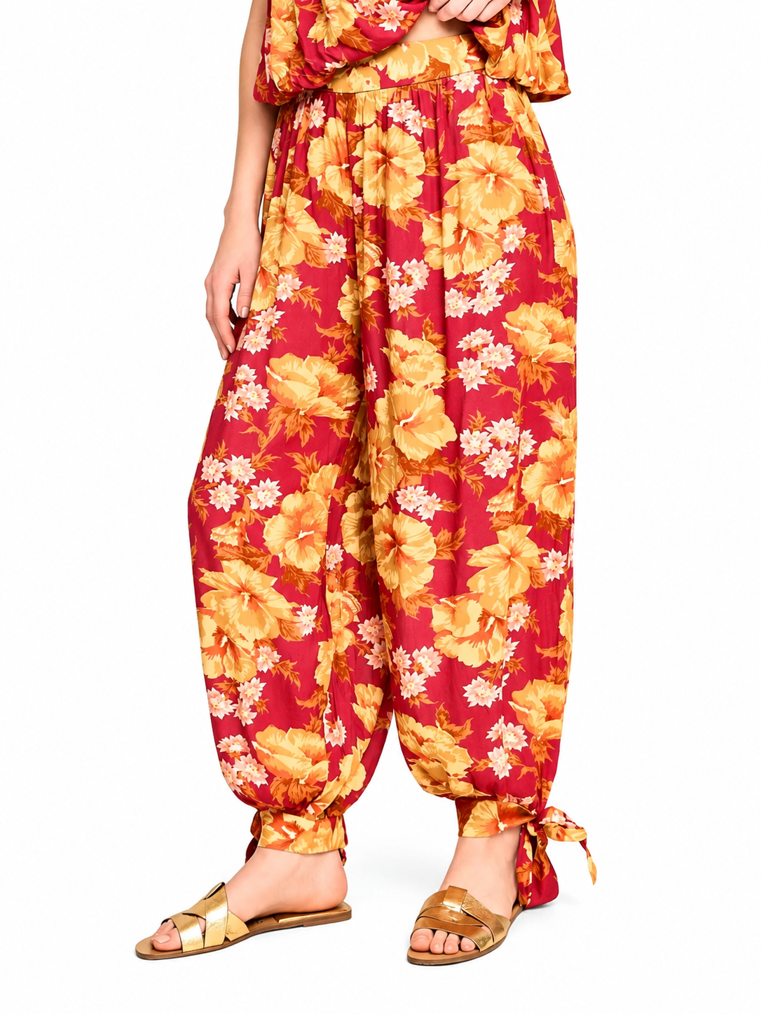 Pantalon Marquis Estampado Aladino Terracota-0