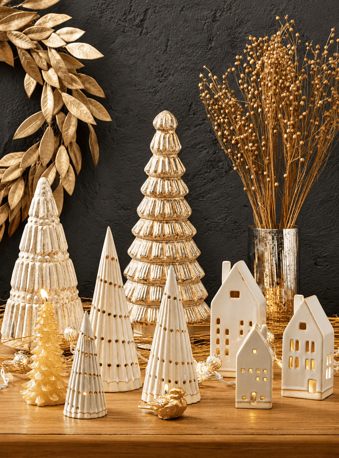 Porta Vela Navidad Dise o 1 Vidrio India 20 CM-2