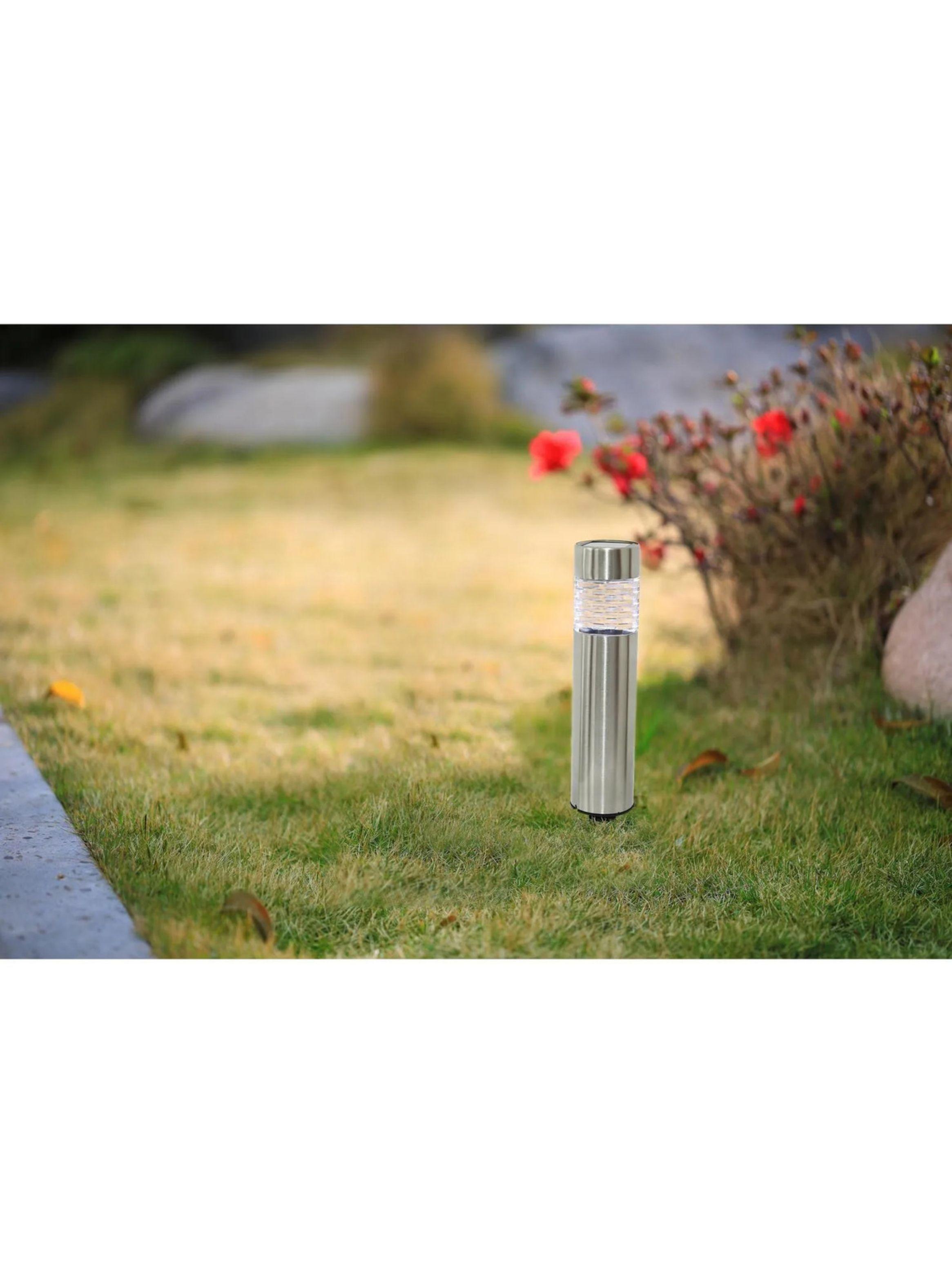 Pack 2 Estacas Solares Ip44 Luz Fria-2