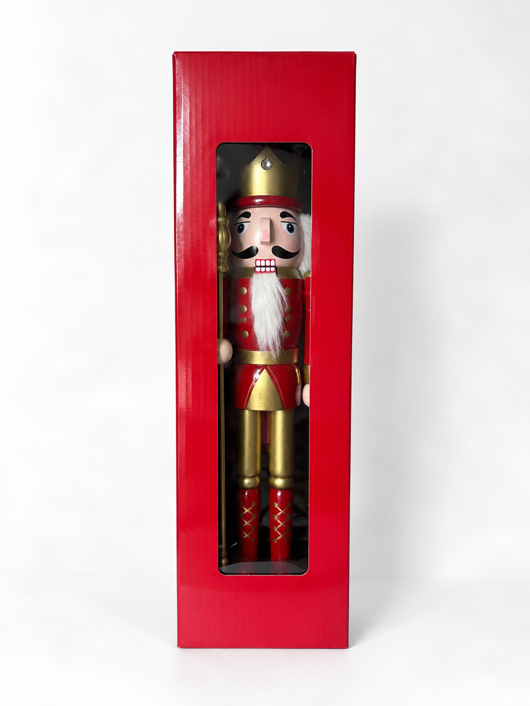 Cascanueces Navidad Rey Real Rojo Dorado 37 CM-2