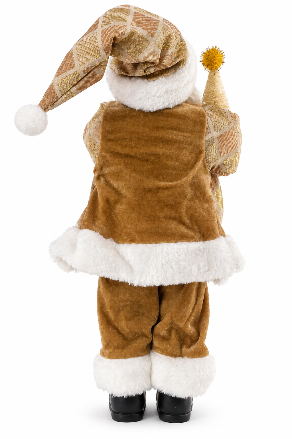 Adorno Navidad Santa Dorado 45 CM-1