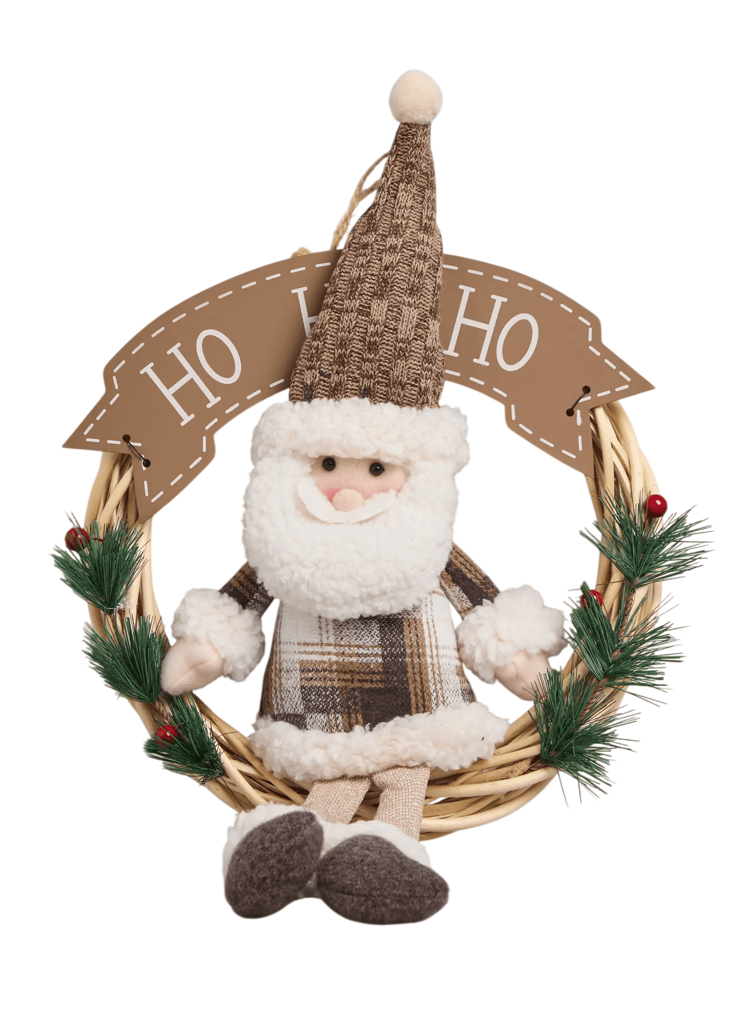 Corona Navidad Puerta Santa White 30 CM-0