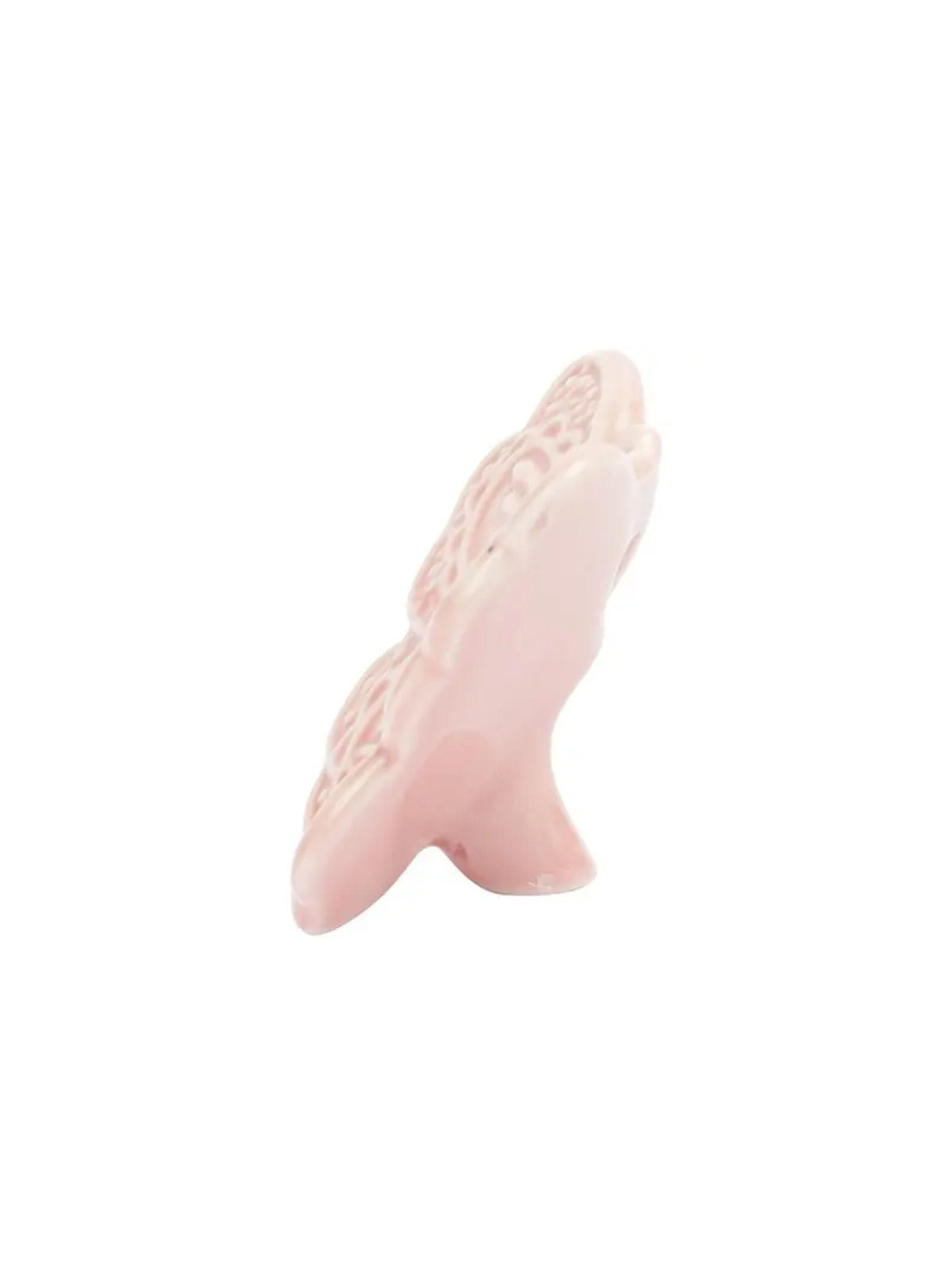 Combo X2 Figura Mariposa Ceramica Rosado 6 Cm-3