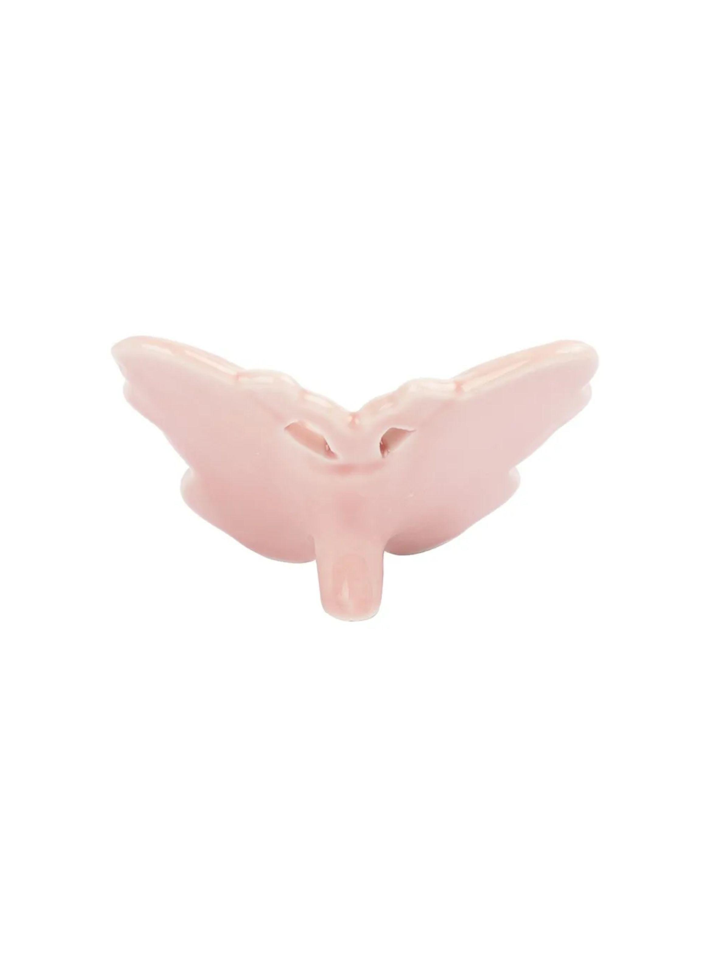 Combo X2 Figura Mariposa Ceramica Rosado 6 Cm-4
