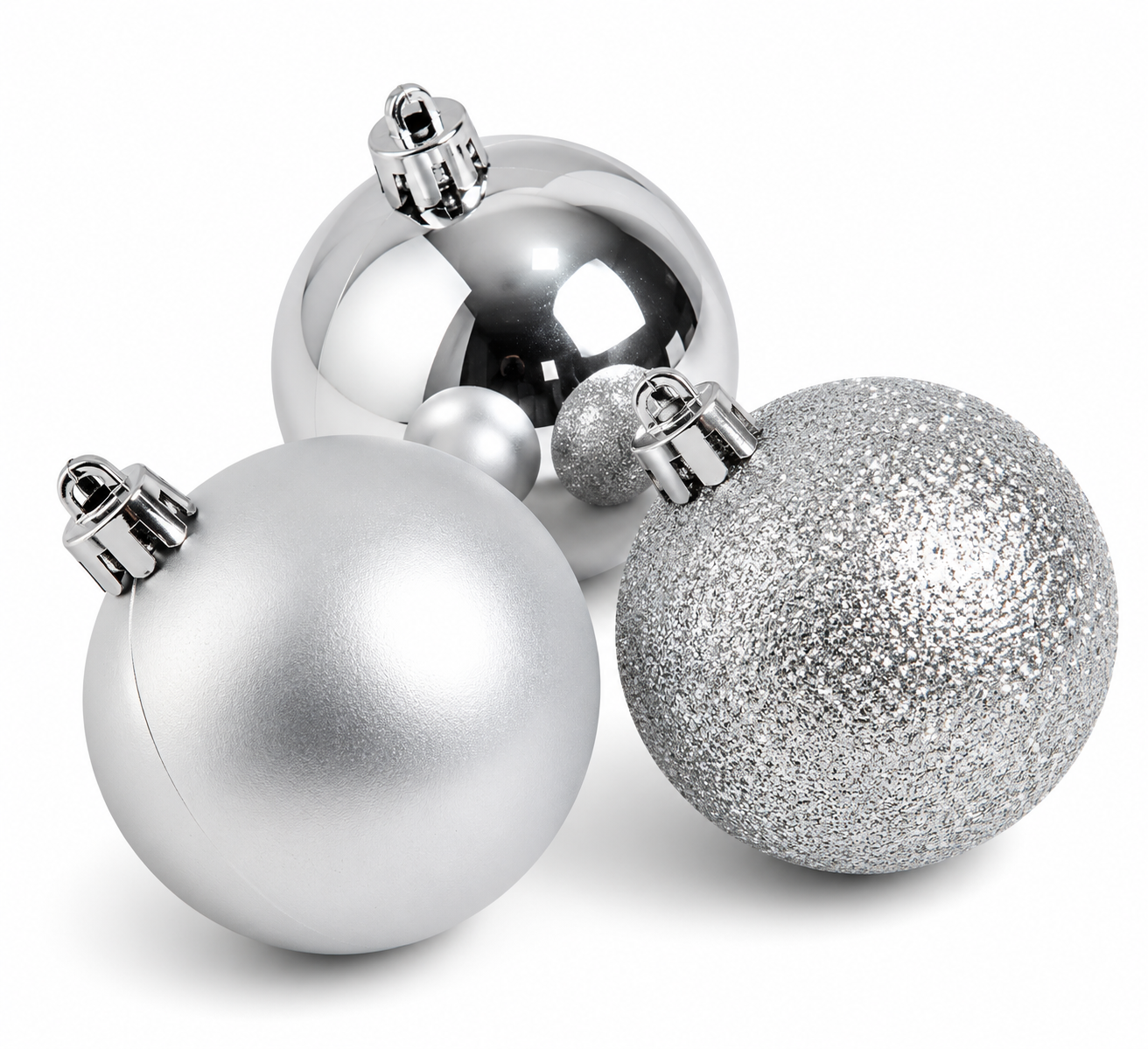 Set de 30 Esferas Navidad 6 CM Plateado-1