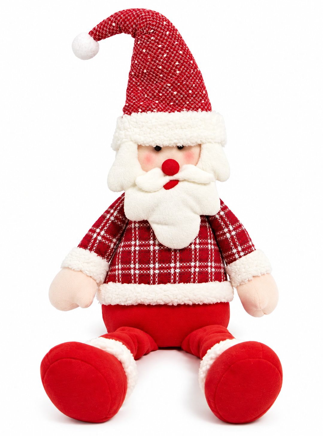 Muñeco de Navidad Santa con Caja Rojo 107 CM-3