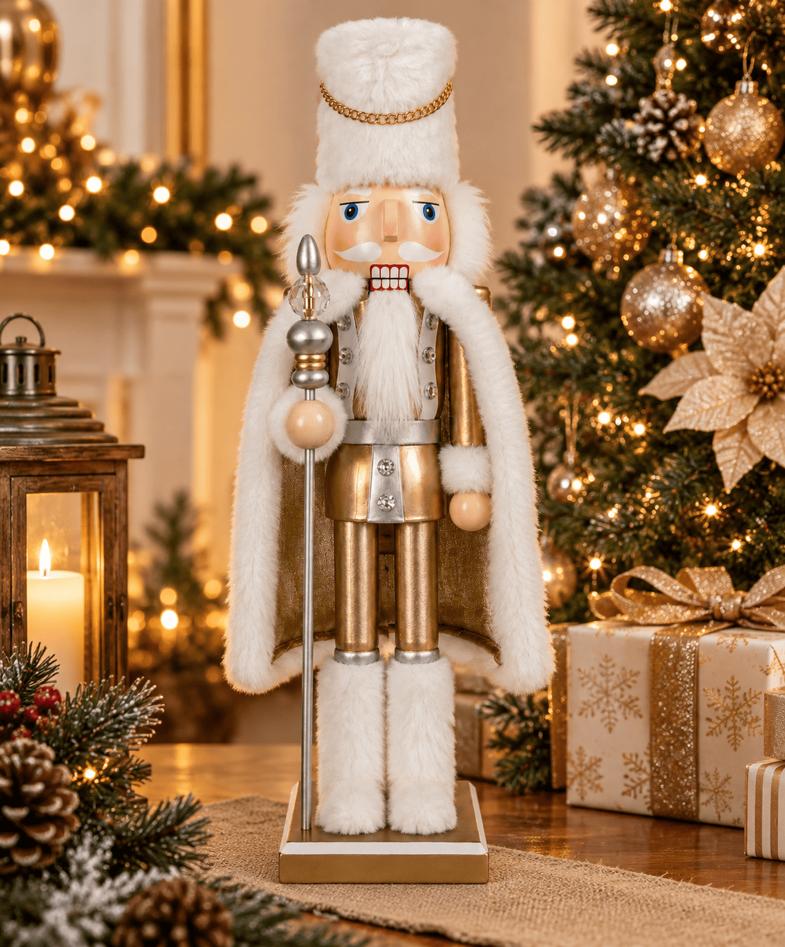 Cascanueces Navidad Principe de Invierno Gold 38 CM-2