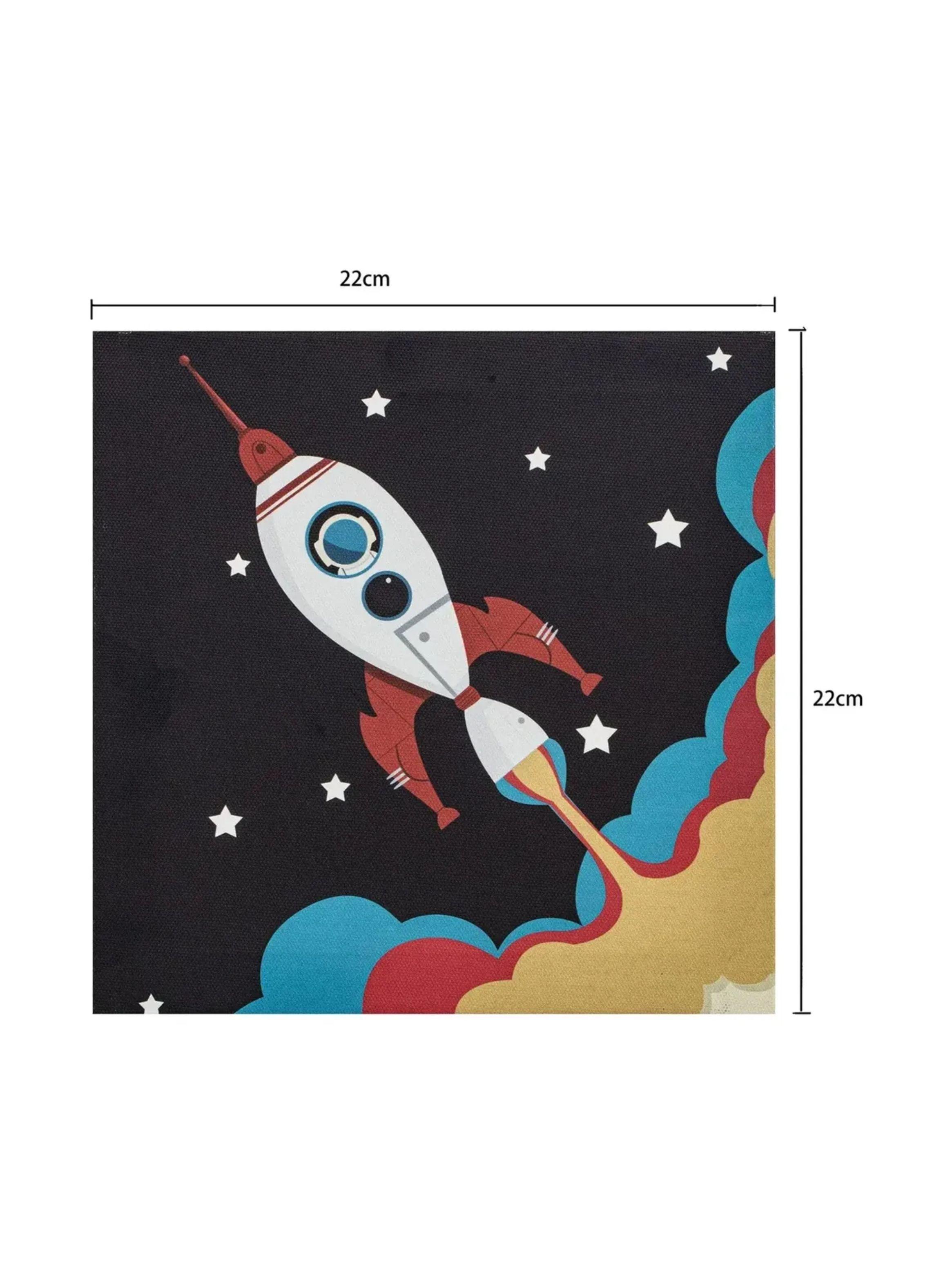 Set De 5 Canvas Decorativos Astronauta 40 X 50 Cm-2