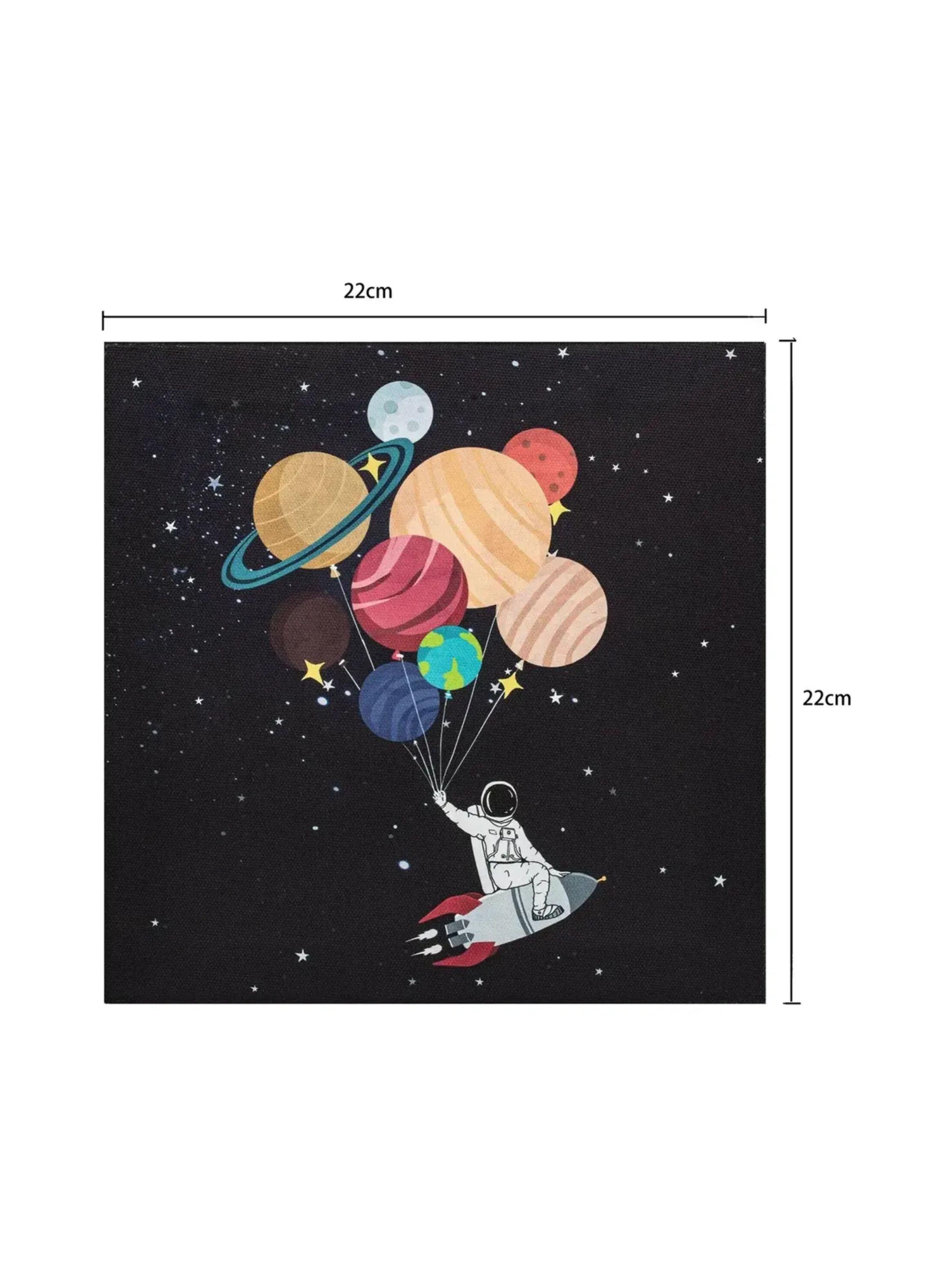 Set De 5 Canvas Decorativos Astronauta 40 X 50 Cm-4