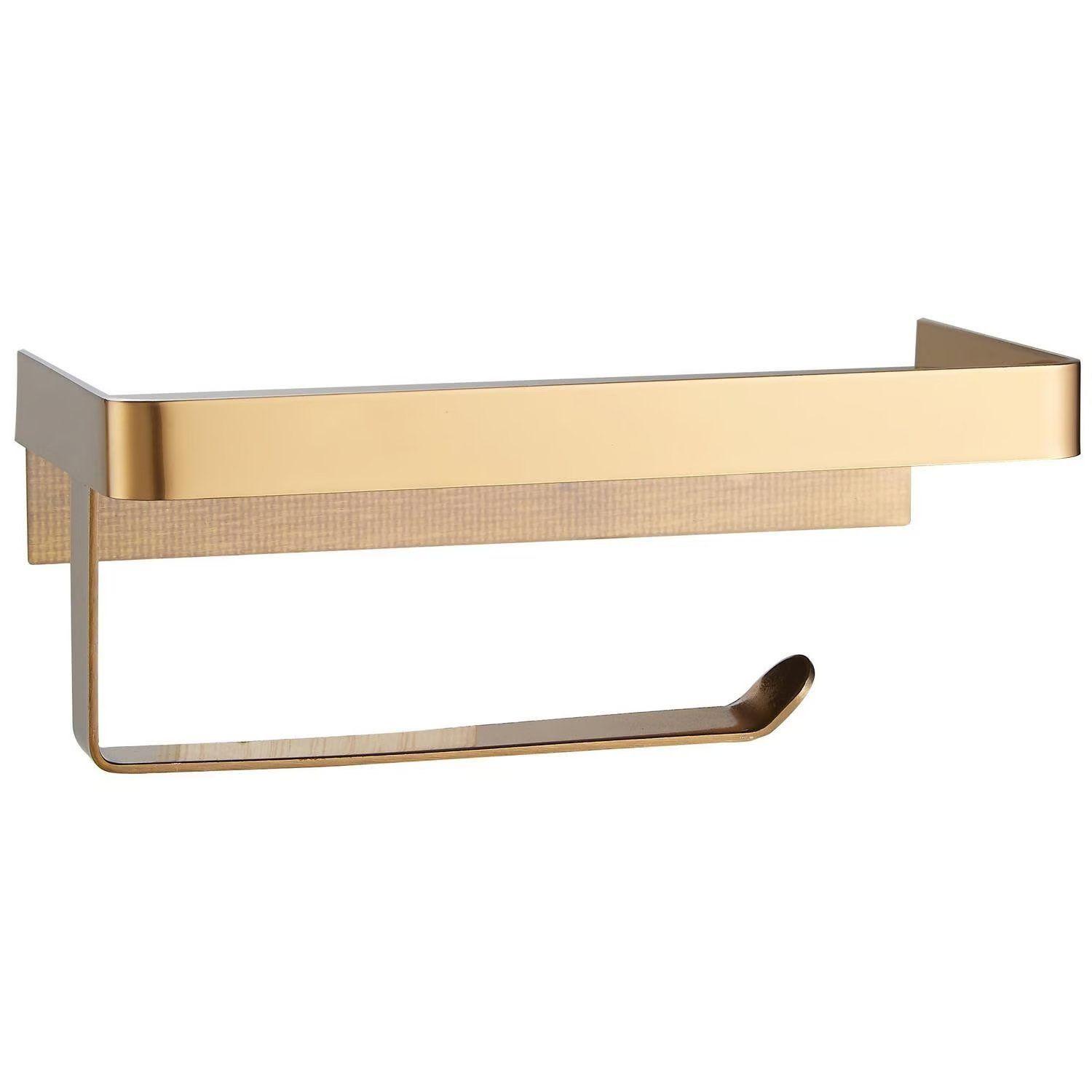 Porta Rollo Papel Con Repisa Sensi Dacqua Osaka Color Cobre Cobre-4