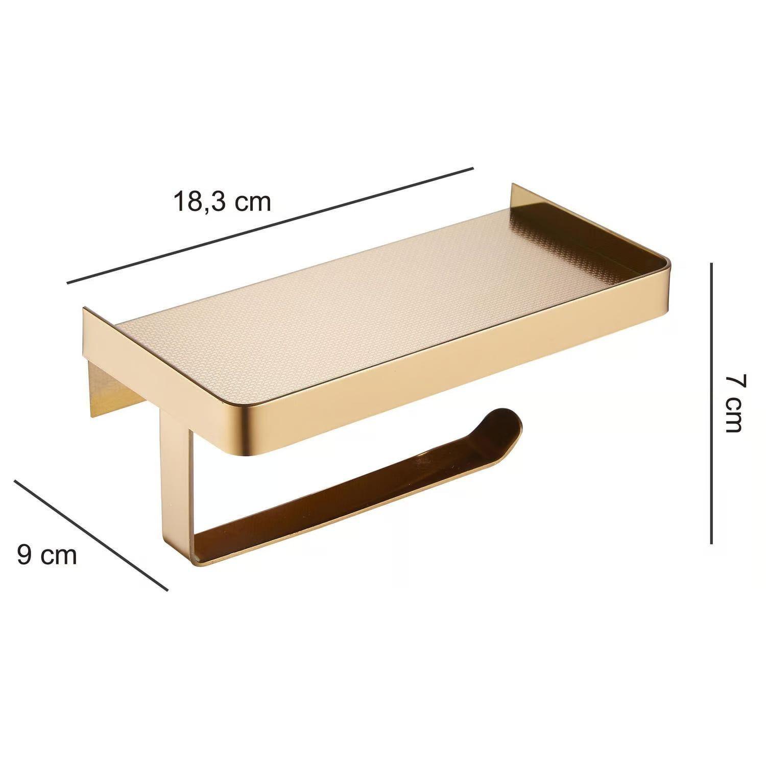 Porta Rollo Papel Con Repisa Sensi Dacqua Osaka Color Cobre Cobre-5