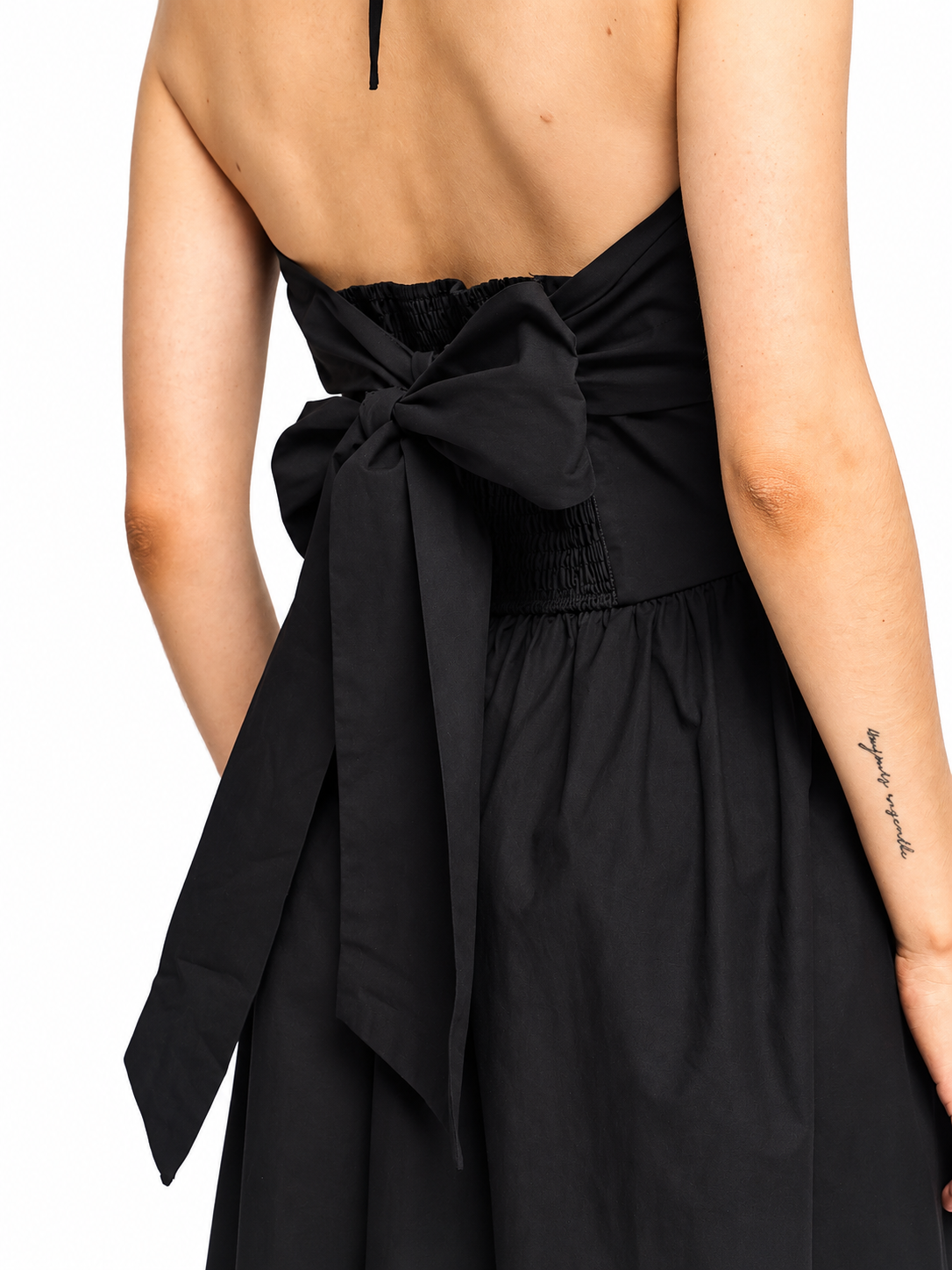 Vestido Marquis Midi Drapeado Negro-4