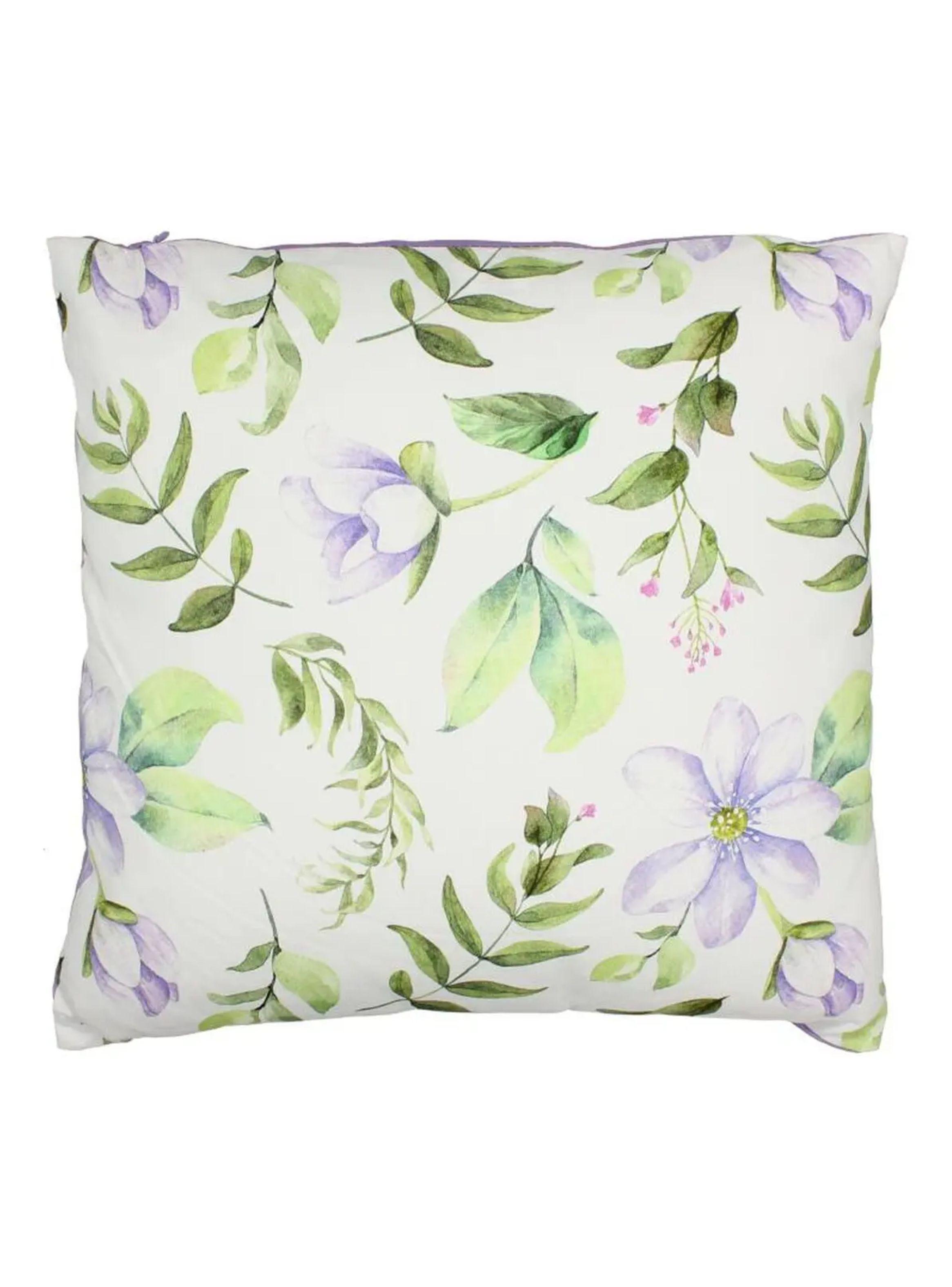 Cojin Flores Ccre 4 Verde 40x40 Cm-1