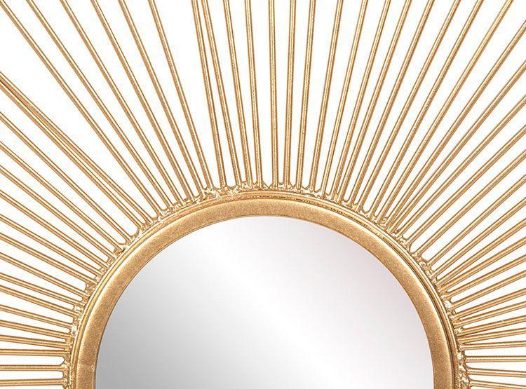 Espejo Inti Redondo 70 X 70 Cm Gold-2