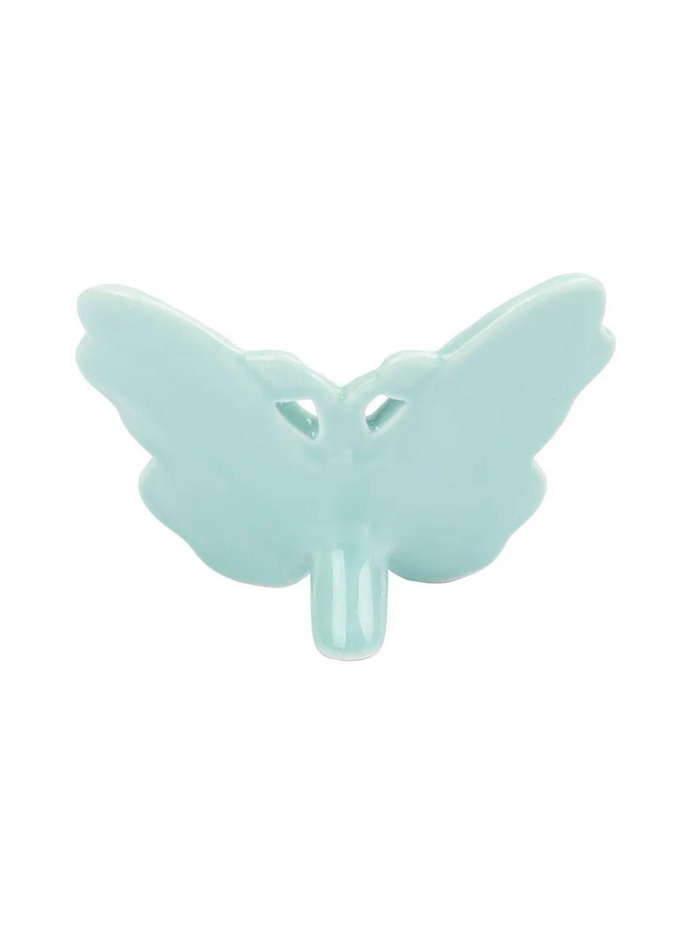 Combo X2 Figura Mariposa Ceramica Aqua 8 Cm-3