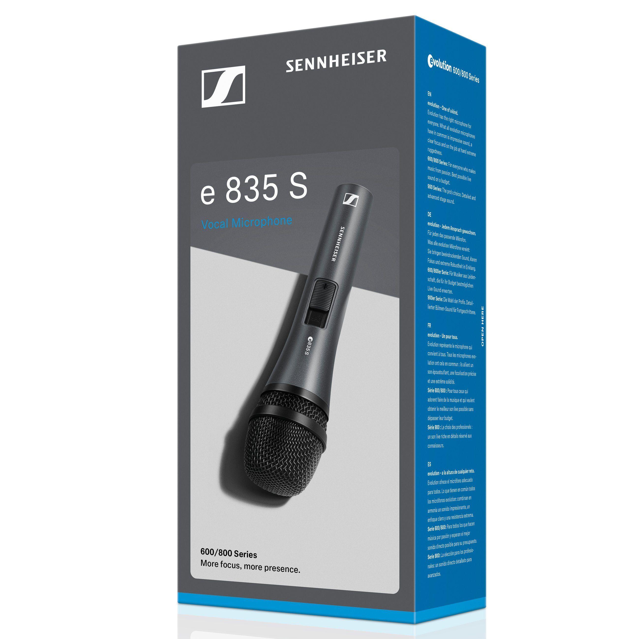 Micrófono Dinámico Sennheiser e 835-S con Switch-4